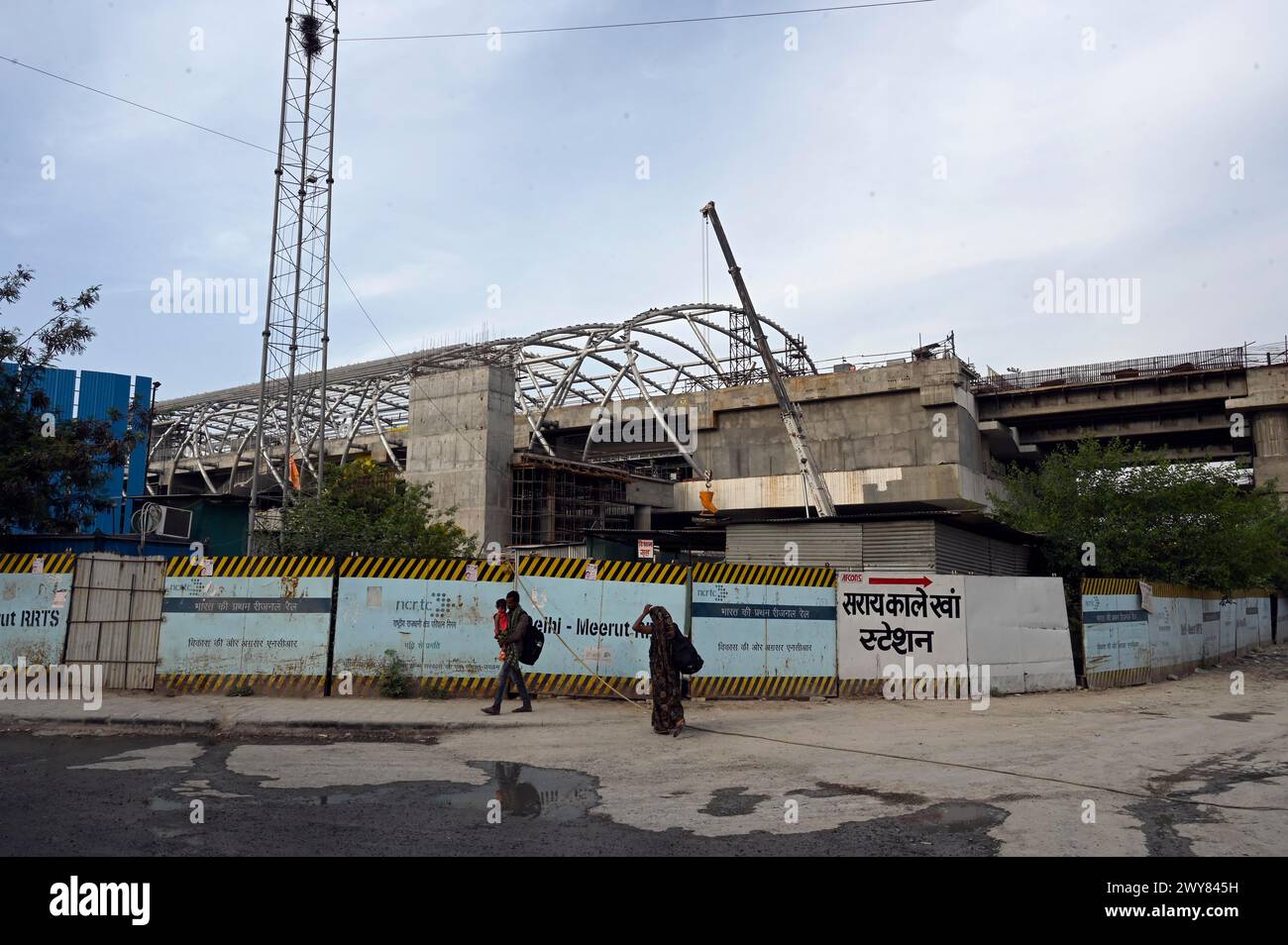 NEW DELHI, INDIA APRIL 4 A view of under construction DelhiMeerut