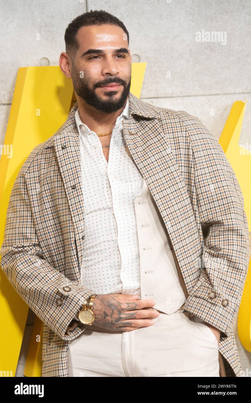 London, UK. 04 Apr, 2024. Pictured: Sandro Farmhouse (GBBO - Great British Bake Off) attends The UK Special Screening of 'Fallout' at Television Centre. Credit: Justin Ng/Alamy Live News Stock Photo