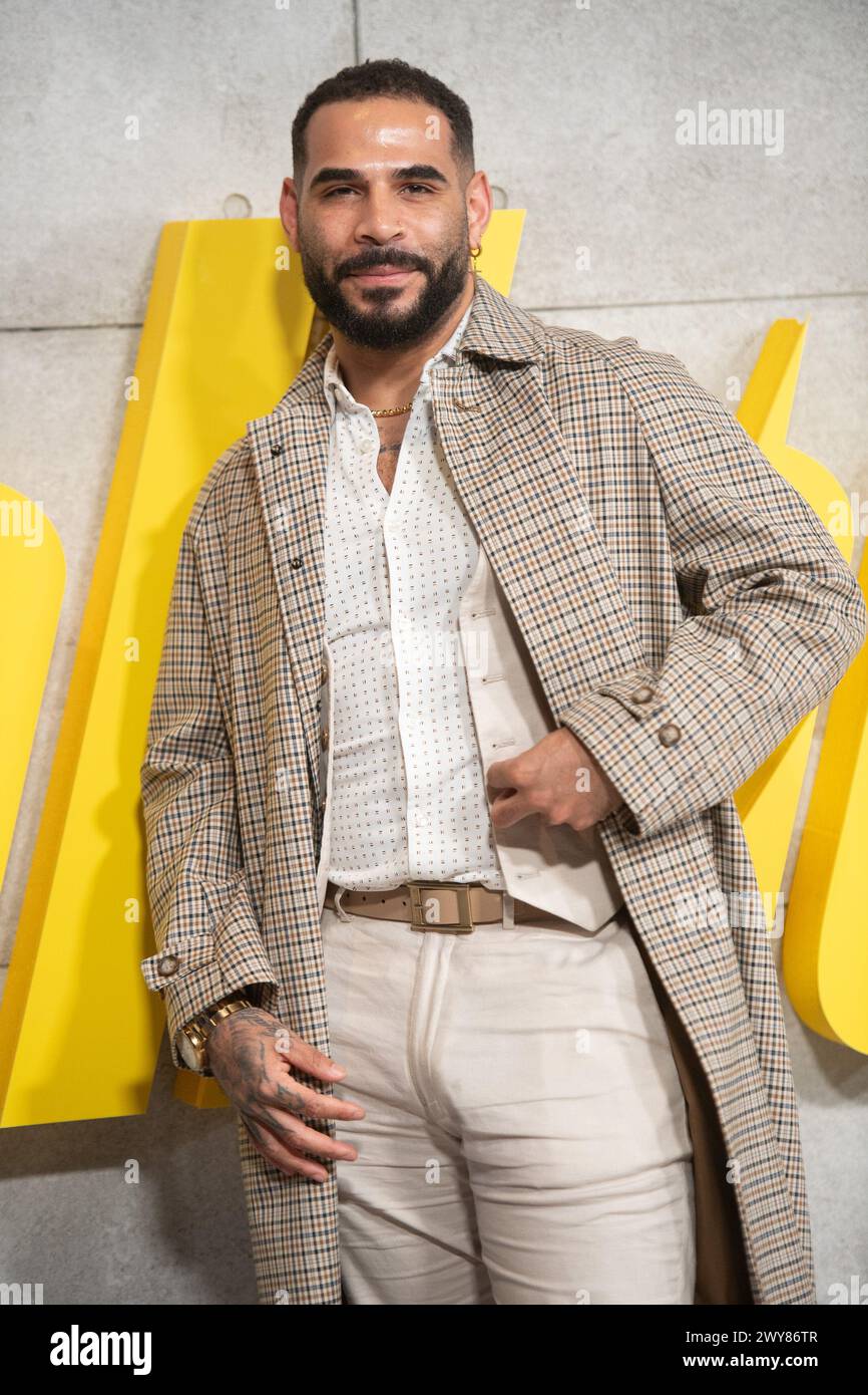 London, UK. 04 Apr, 2024. Pictured: Sandro Farmhouse (GBBO - Great British Bake Off) attends The UK Special Screening of 'Fallout' at Television Centre. Credit: Justin Ng/Alamy Live News Stock Photo