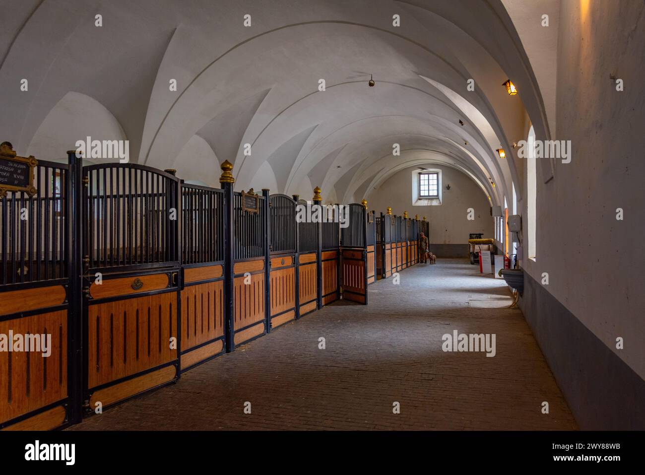 Stables at Slovenian village Lipica where famous Lipizzaner horses are ...