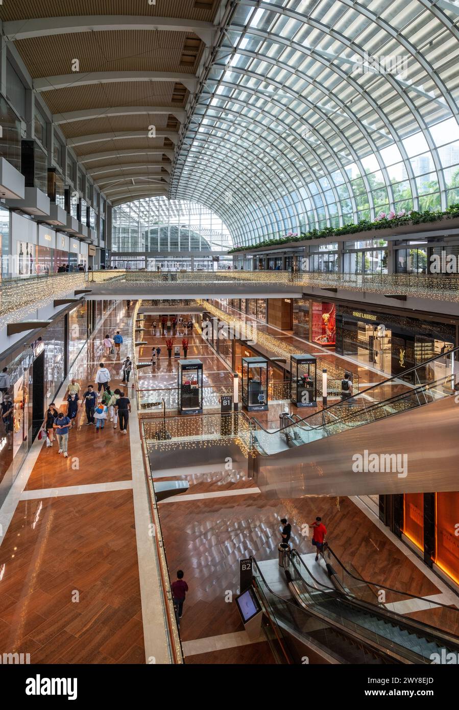 The Shoppes at Marina Bay Sands Singapore Stock Photo