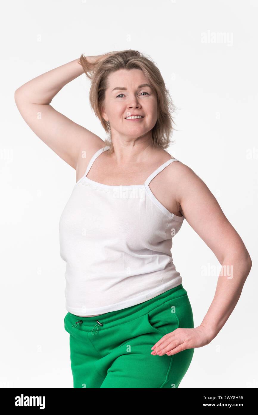 Overweight plump mature woman hi-res stock photography and images - Alamy