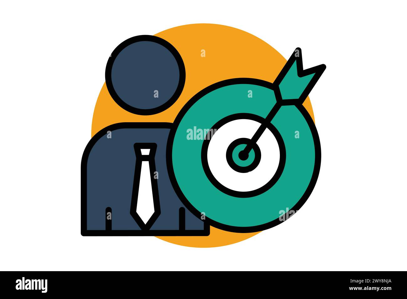 Objective icon Stock Vector Images - Alamy