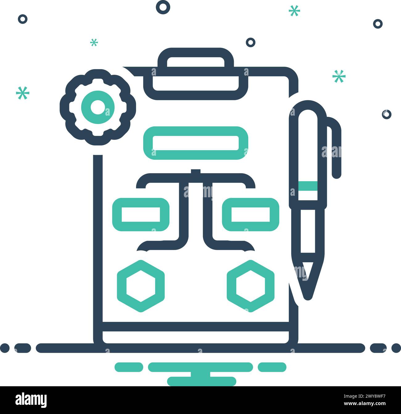 Workflow progress project plan icon Cut Out Stock Images & Pictures - Alamy