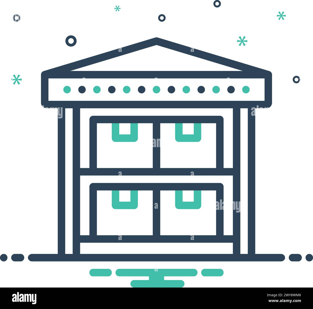 Icon for inventory, warehouse Stock Vector