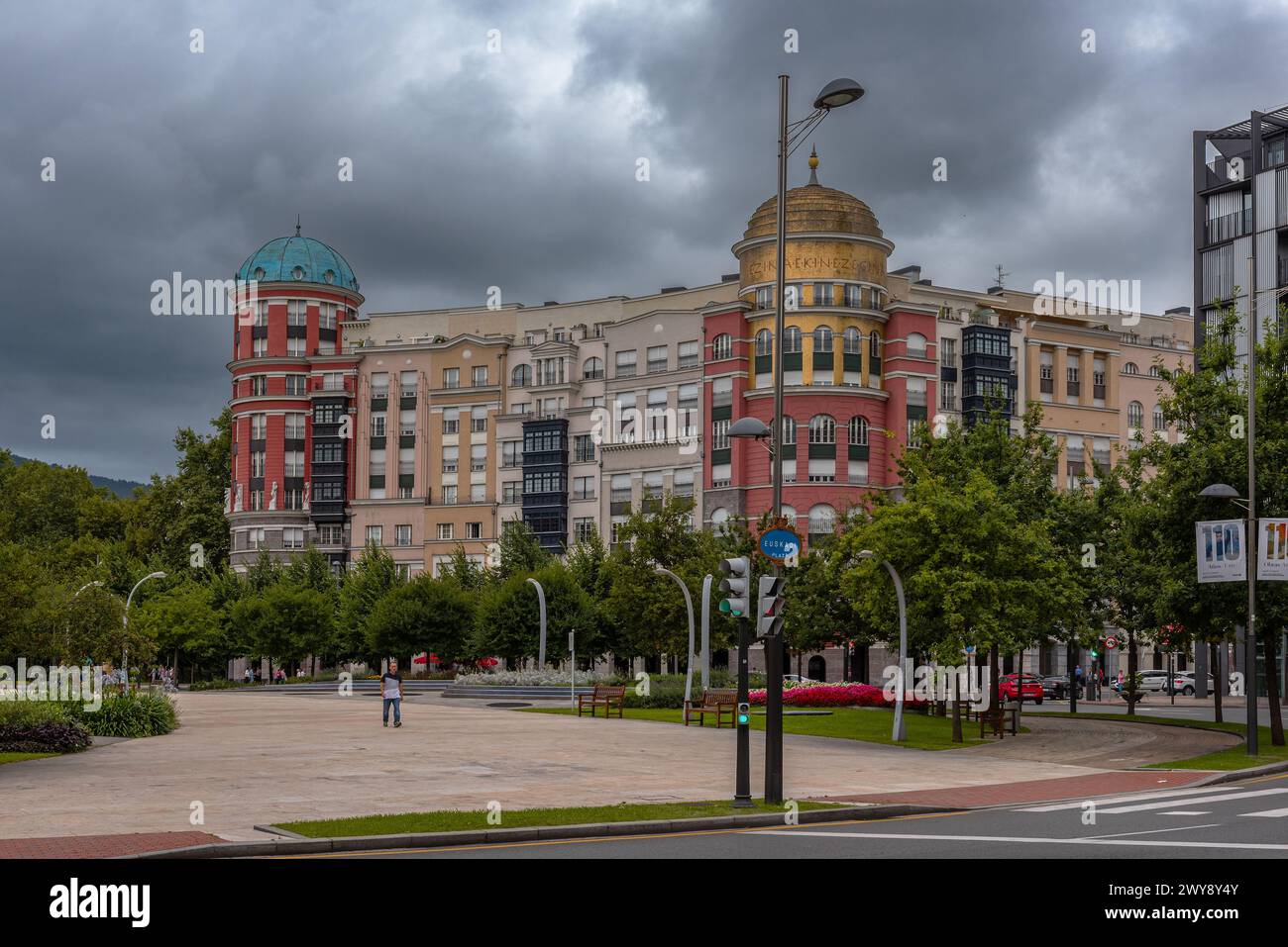 Cityscape of Bilbao at Euskadi Place, Basque Country, Spain Stock Photo