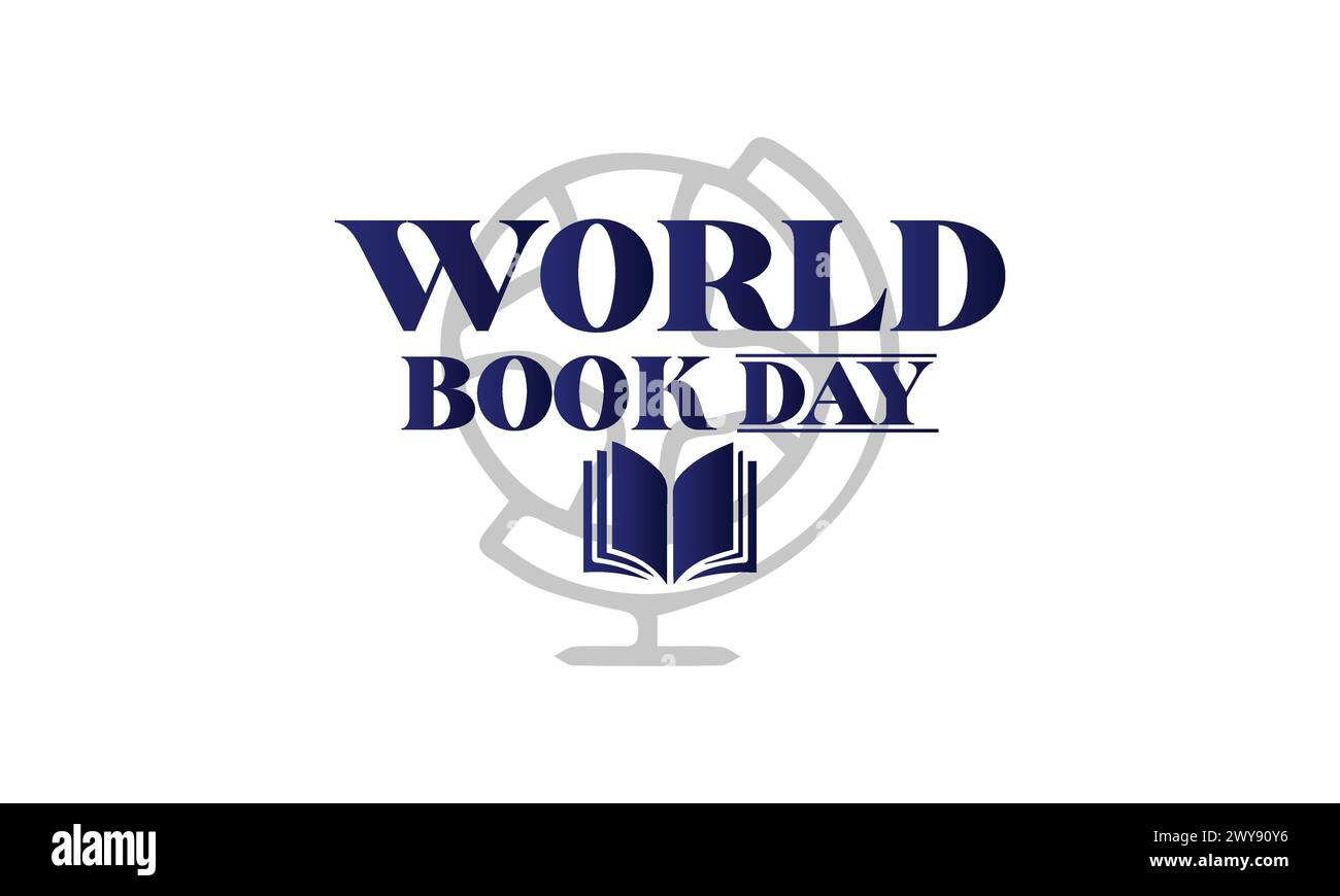 world book day unique text illustration design Stock Vector