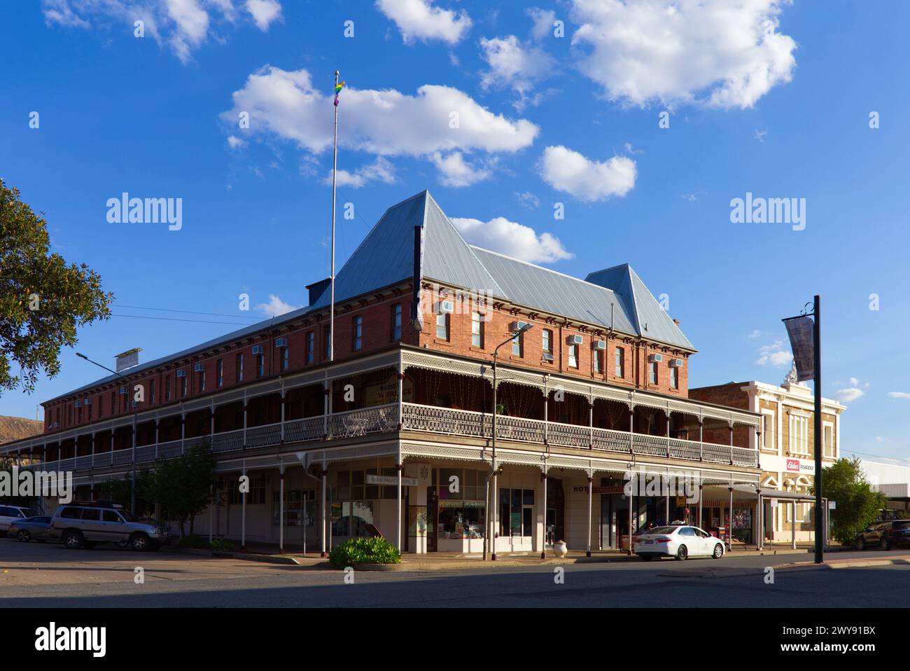 The historic Palace Hotel on Argent Street Broken Hill New South Wales Australia Stock Photo