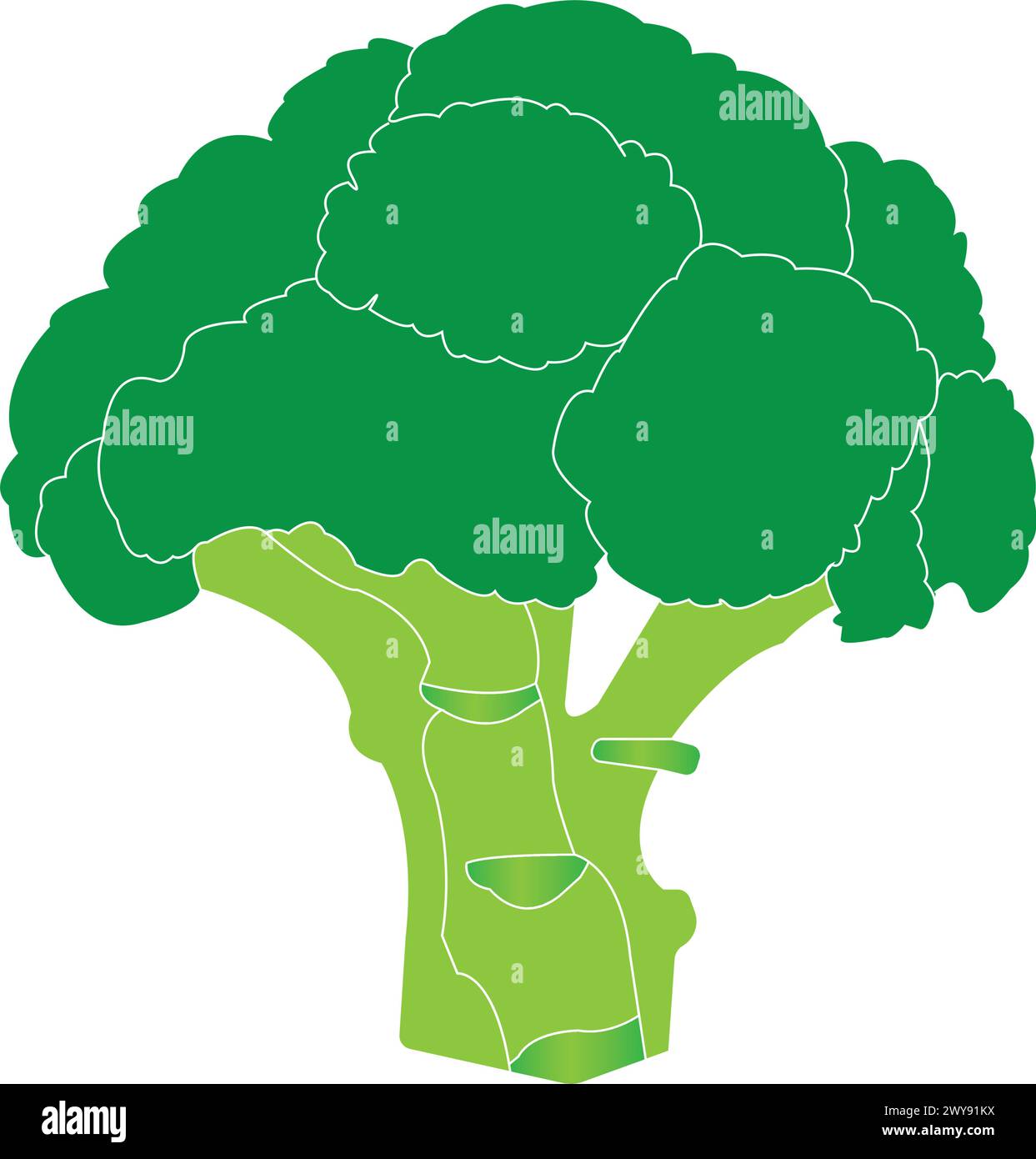Broccoli icon vector illustration template design Stock Vector