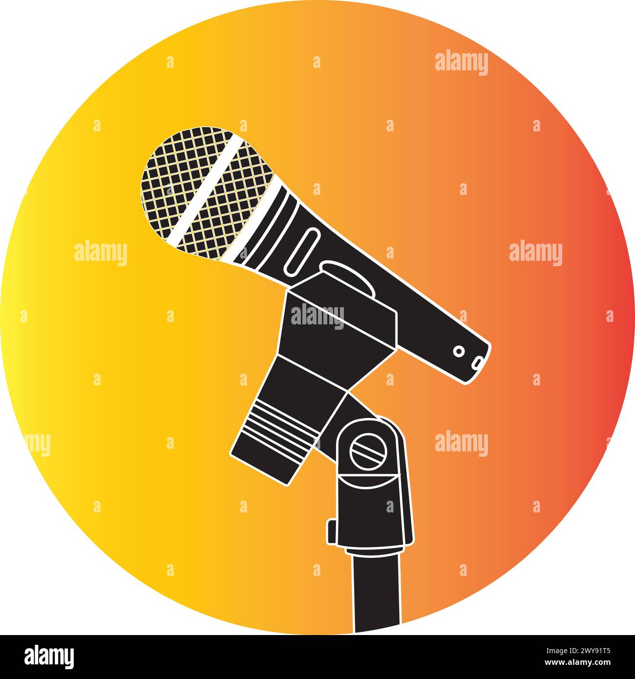 Stage microphone cordless Stock Vector Images - Alamy