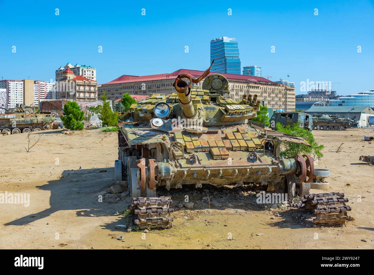 Baku, Azerbaijan, September 16, 2023: The Military Trophy Park also referred to as War Trophies Park in Baku, Azerbaijan Stock Photo