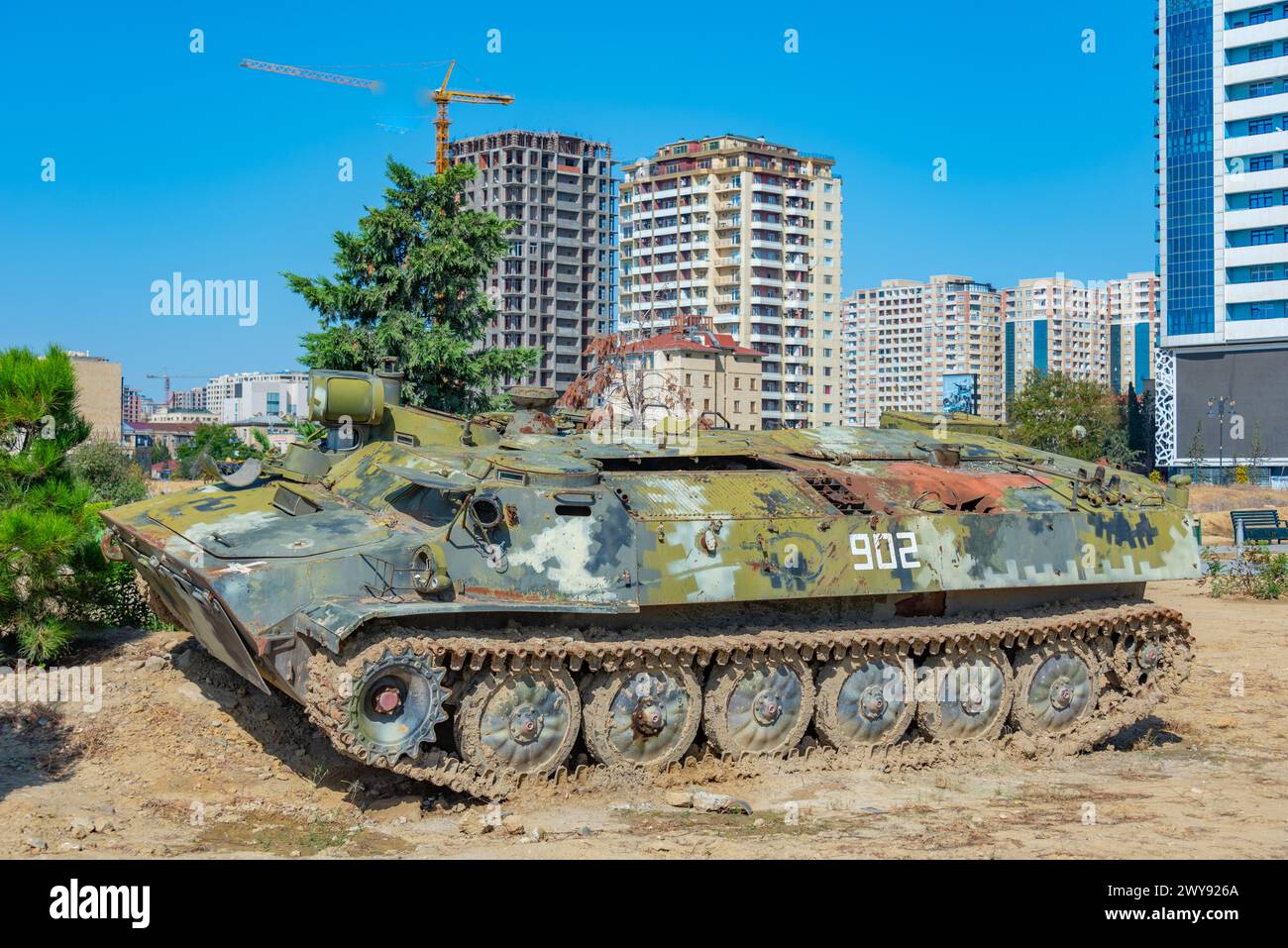 Baku, Azerbaijan, September 16, 2023: The Military Trophy Park also referred to as War Trophies Park in Baku, Azerbaijan Stock Photo