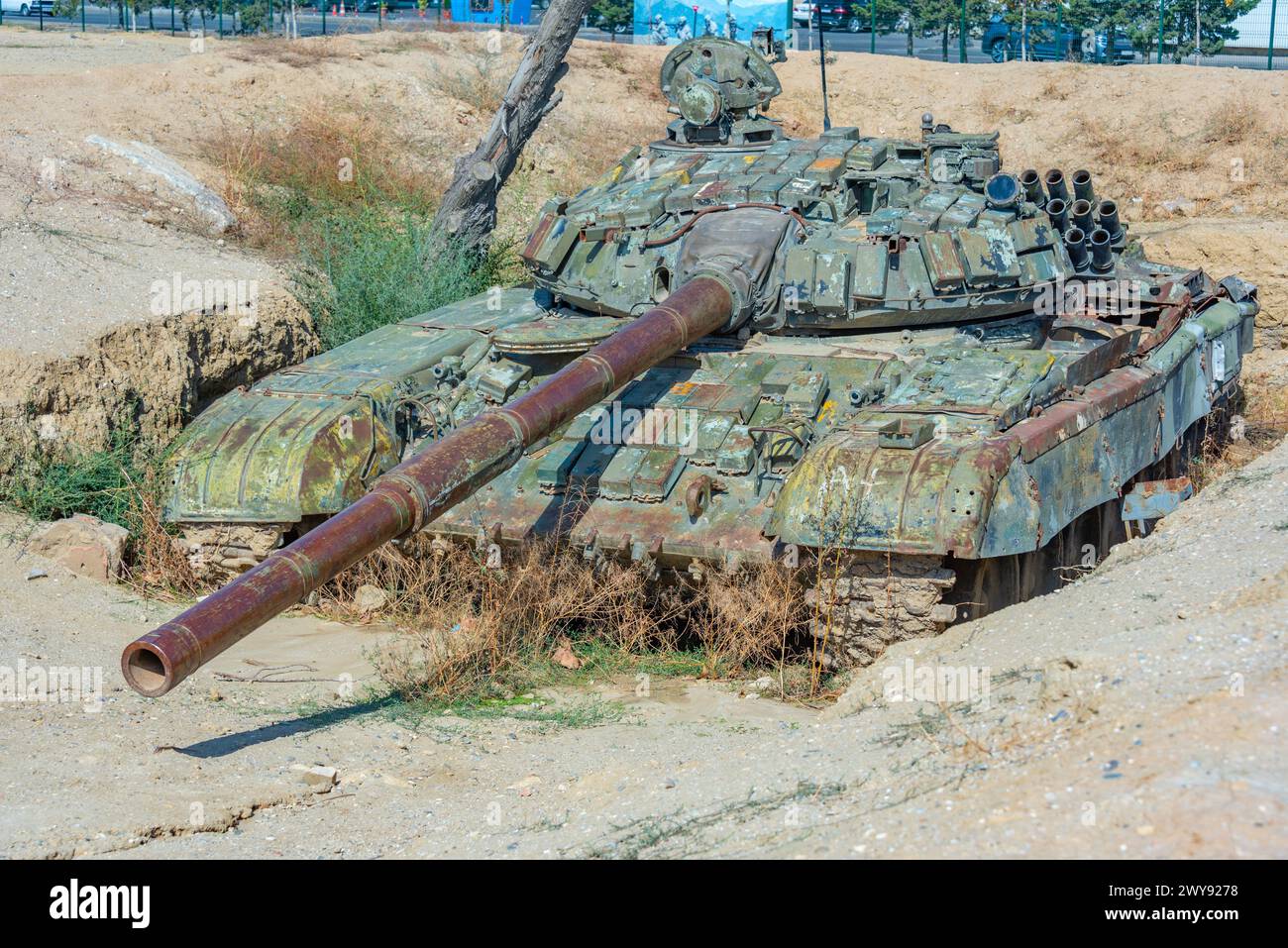 Baku, Azerbaijan, September 16, 2023: The Military Trophy Park also referred to as War Trophies Park in Baku, Azerbaijan Stock Photo