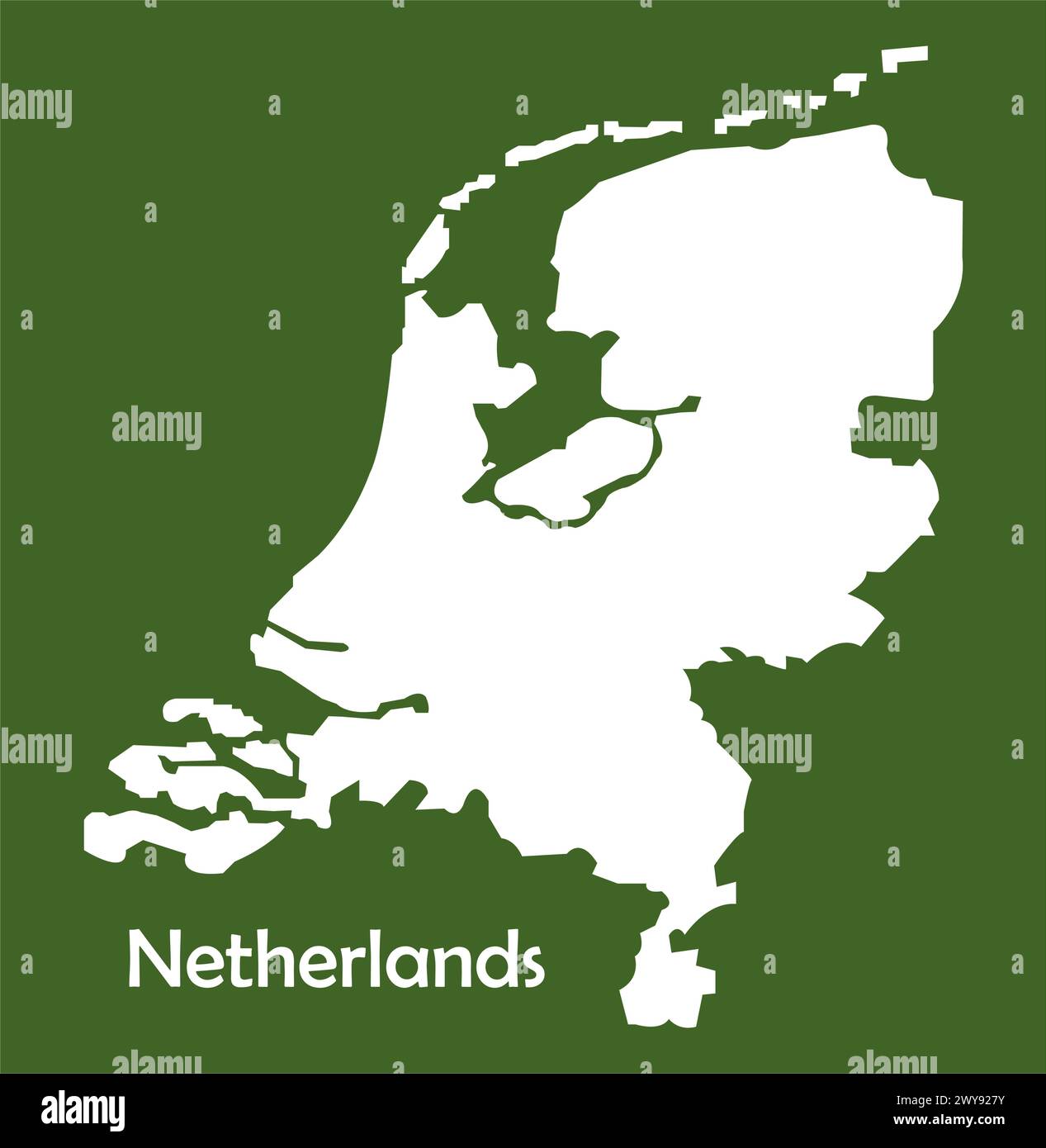 Netherlands map illustration Stock Vector Images - Alamy