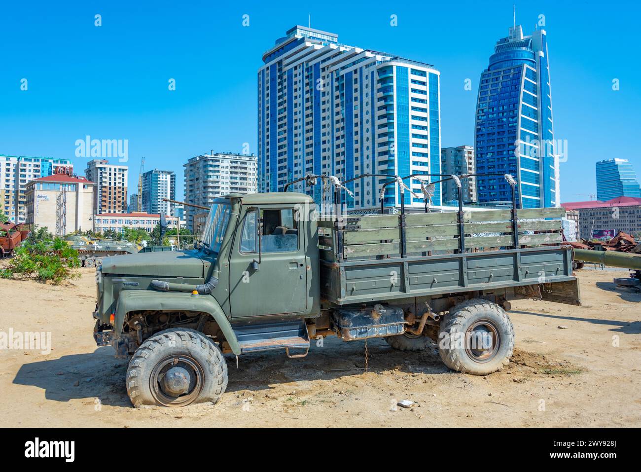 Baku, Azerbaijan, September 16, 2023: The Military Trophy Park also referred to as War Trophies Park in Baku, Azerbaijan Stock Photo