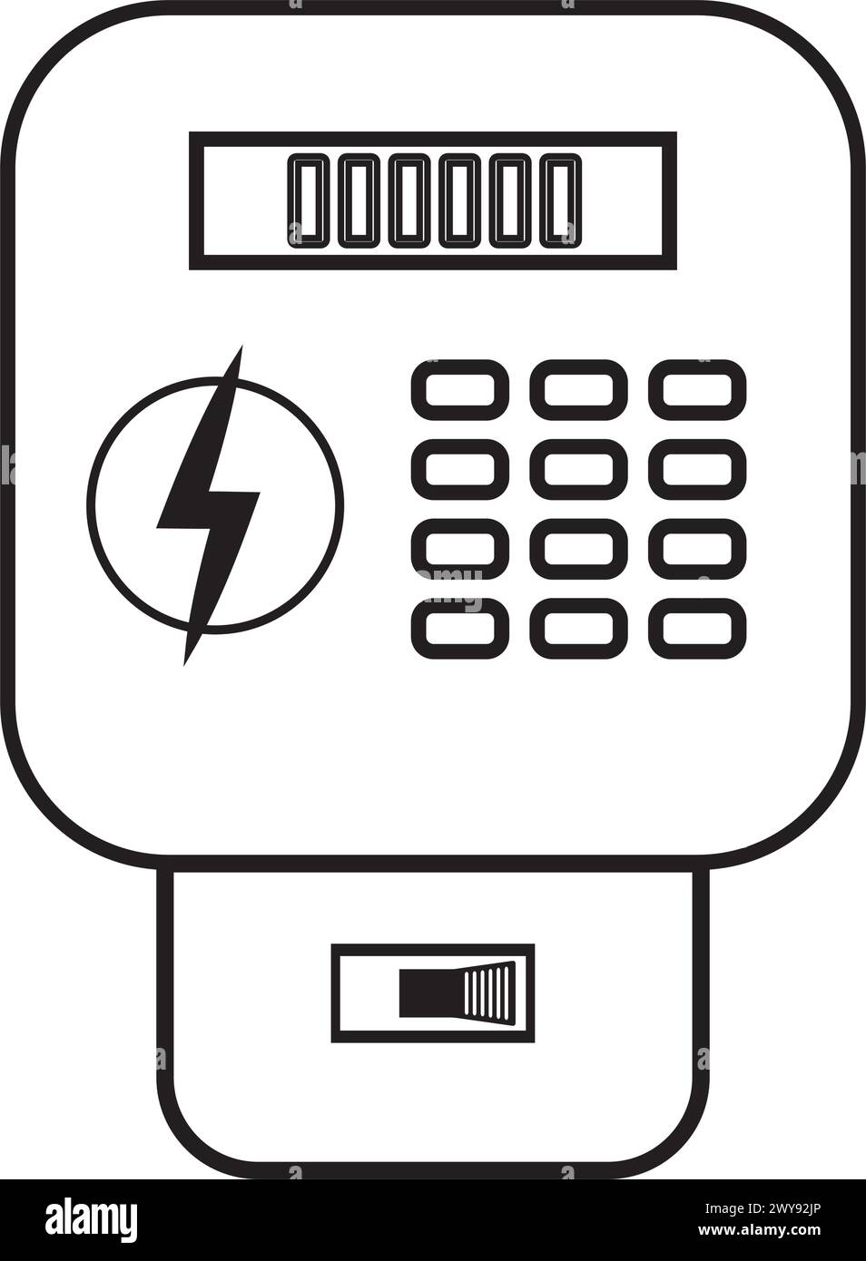 Electricity meter icon vector illustration symbol design Stock Vector