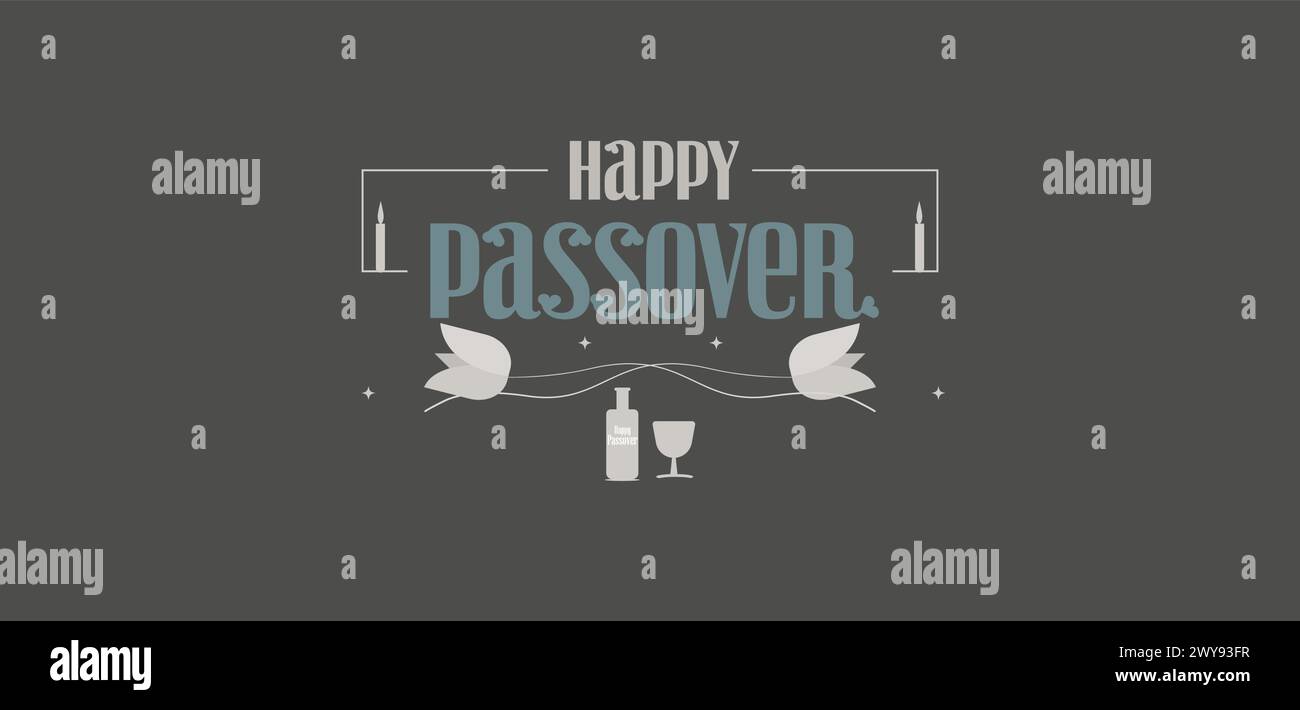 Celebrating Passover Tradition with Beautiful Design Stock Vector