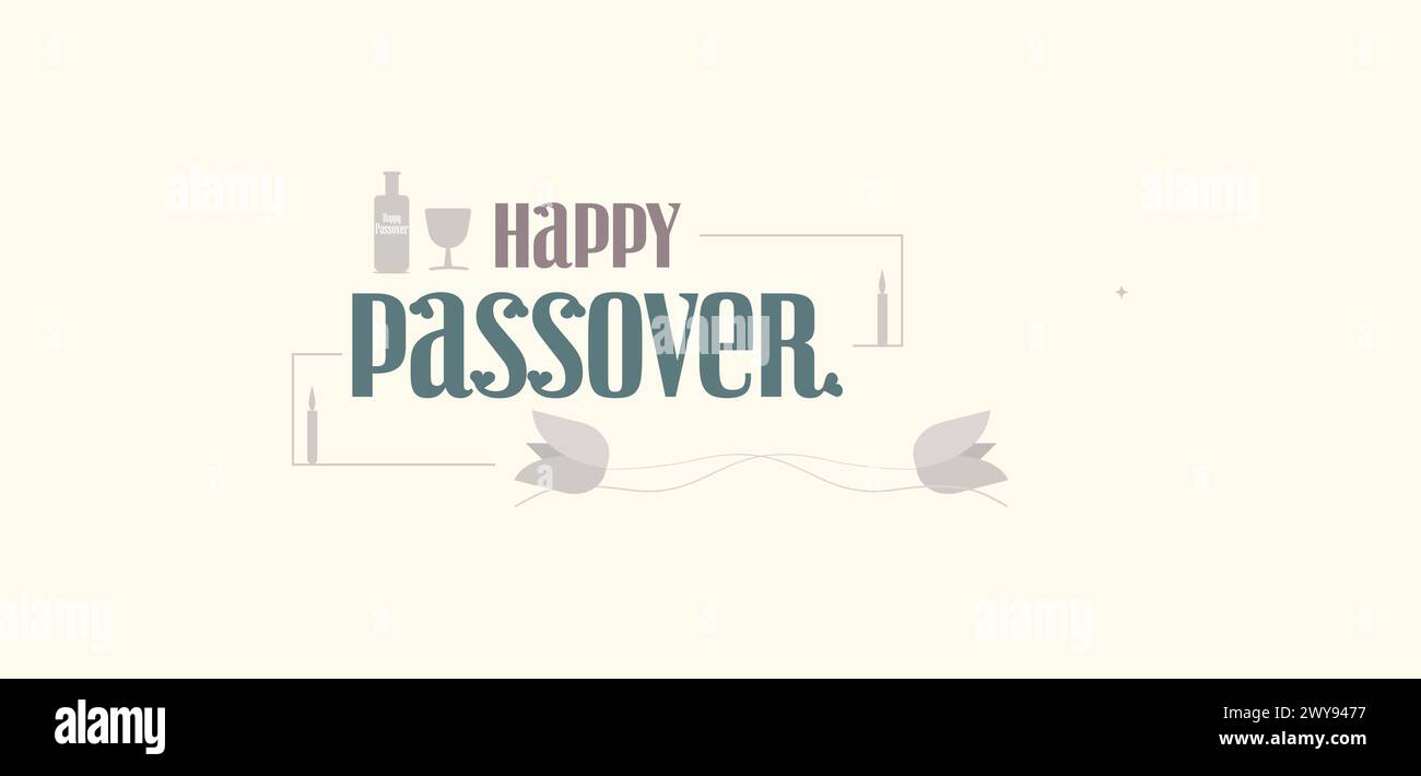 Celebrating Passover Tradition with Beautiful Design Stock Vector