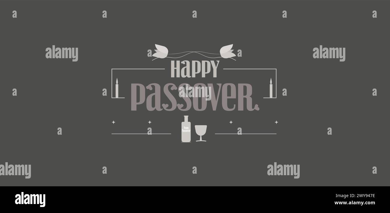 Celebrating Passover Tradition with Beautiful Design Stock Vector