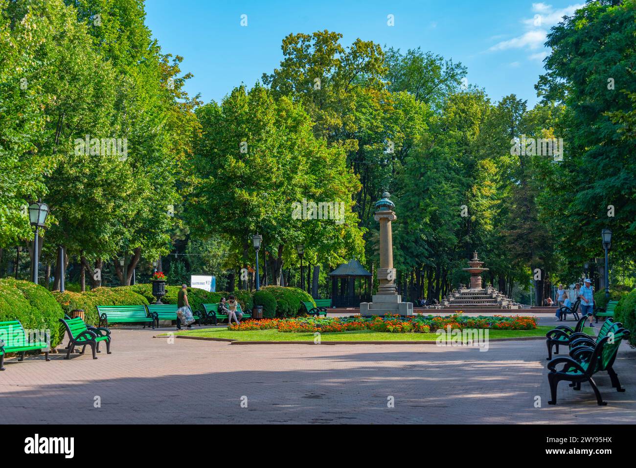 Chisinau, Moldova, August 23, 2023: Stephen the Great Central Park in ...