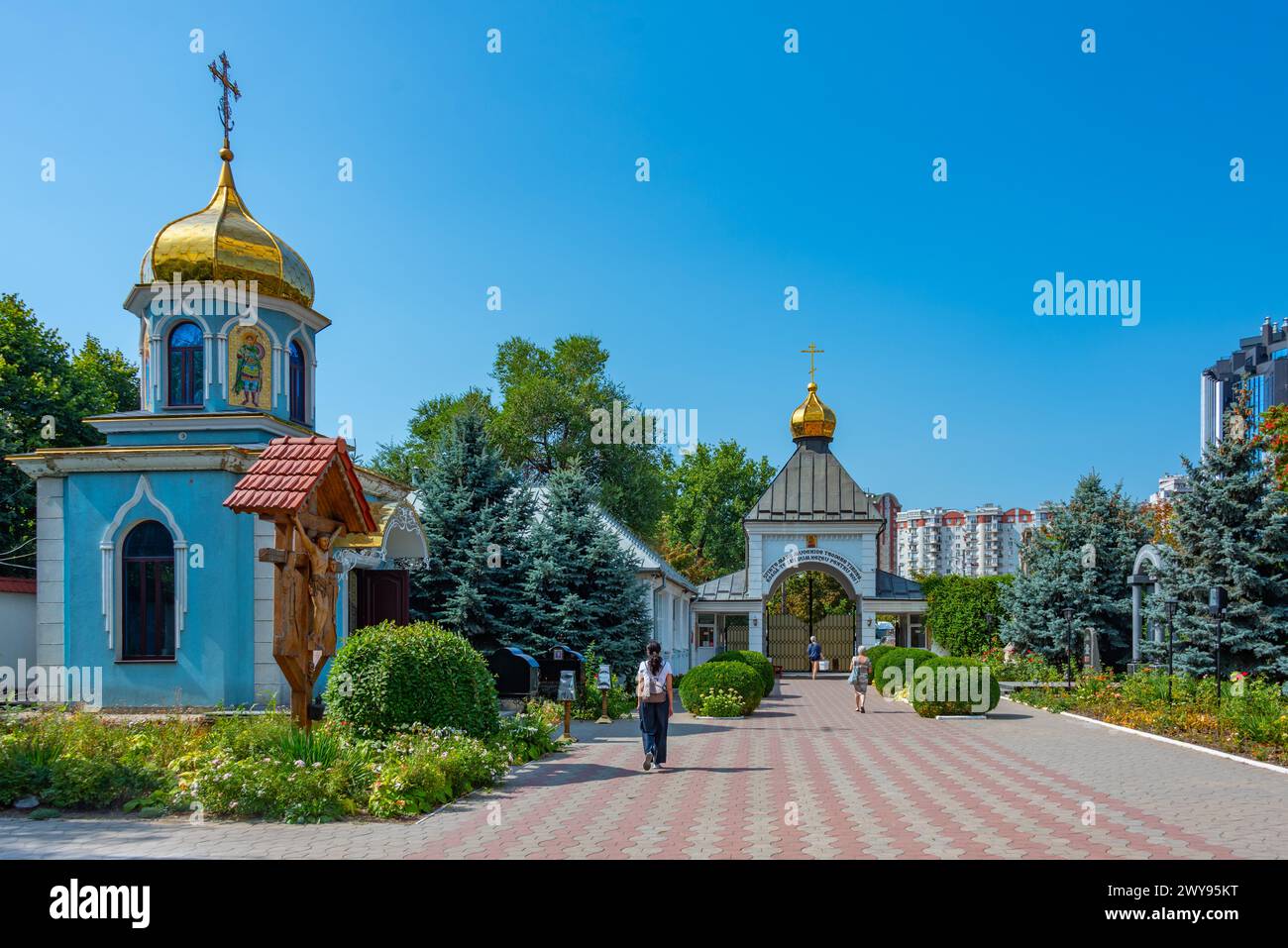 Chisinau, Moldova, August 23, 2023: Ciuflea Monastery in Moldovan capital Chisinau Stock Photo