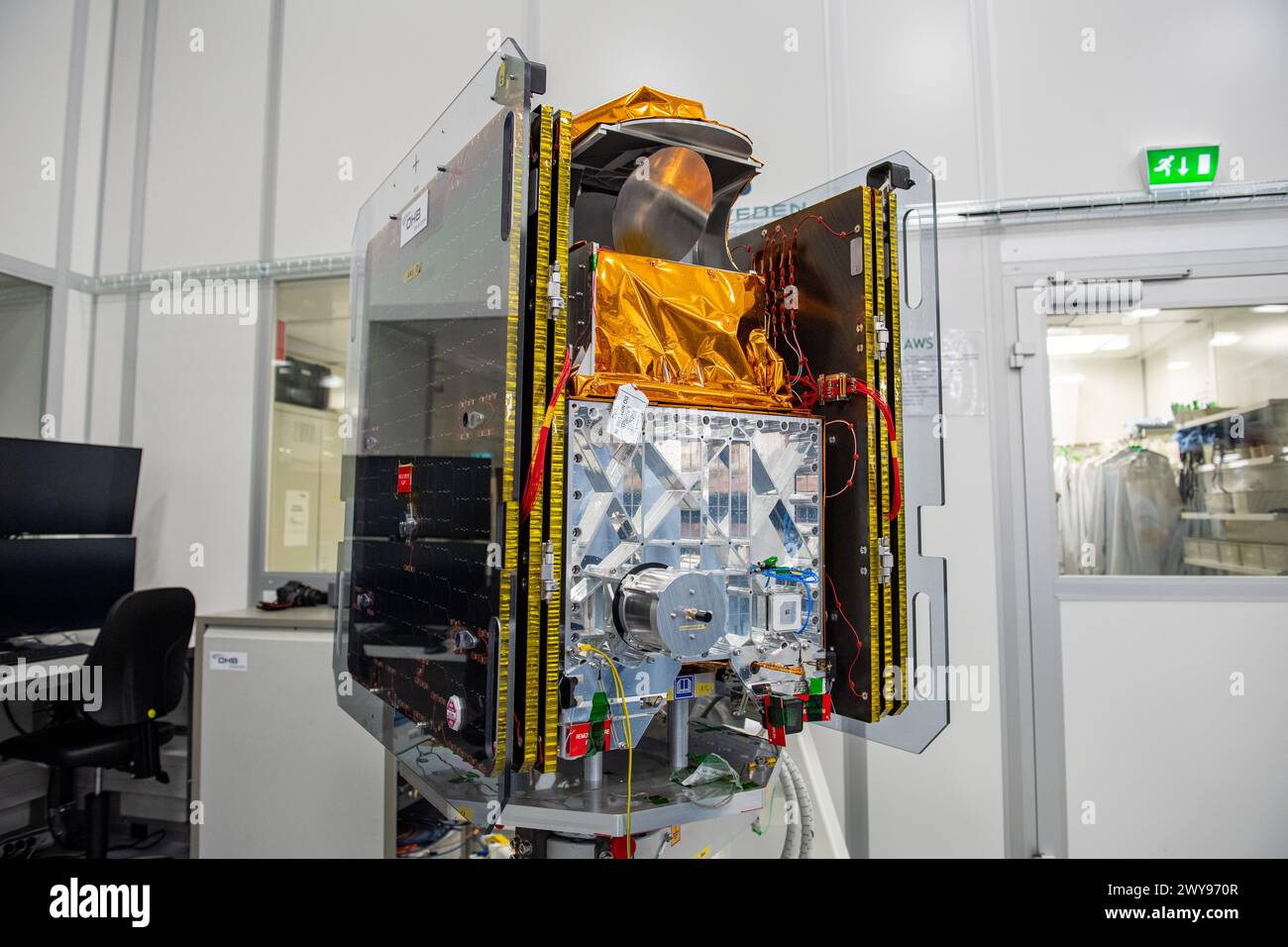 The new Arctic Weather Satellite (AWS) displayed in Stockholm, Sweden ...