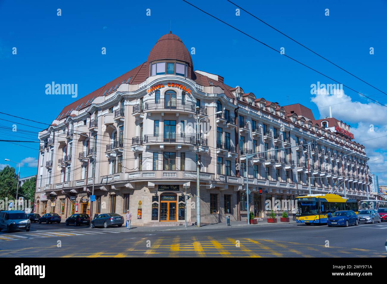 ploiesti, Romania, August 7, 2023: Historical houses in the center of ploiesti, Romania Stock Photo