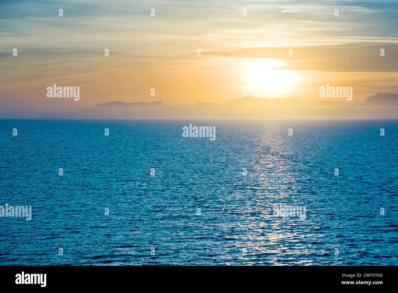 Sunset on the sea Stock Photo