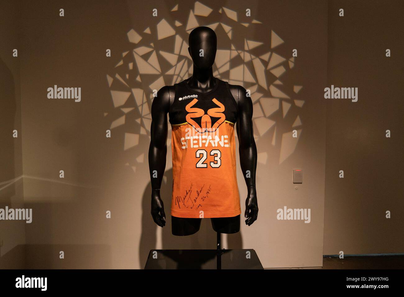 New York, US, 04/04/2024, Michael Jordan Stefanel Trieste 1985 game ...