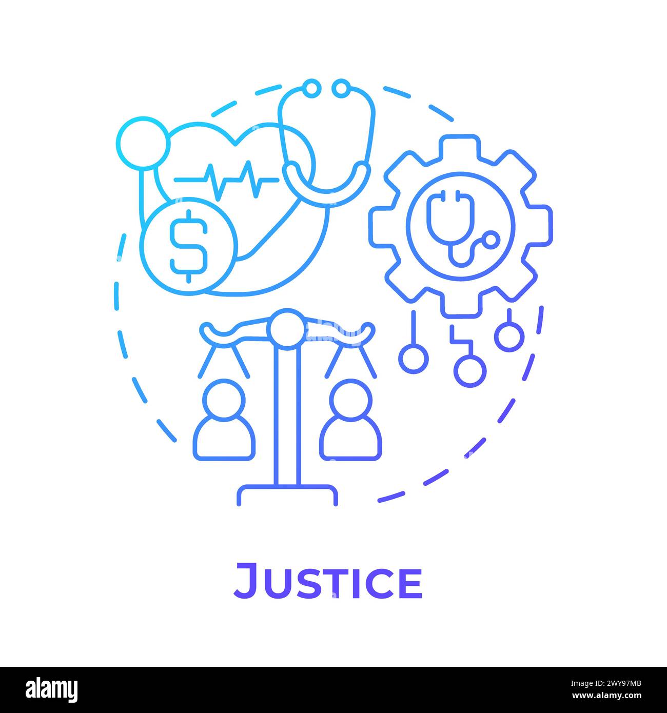 Justice blue gradient concept icon Stock Vector Image & Art - Alamy