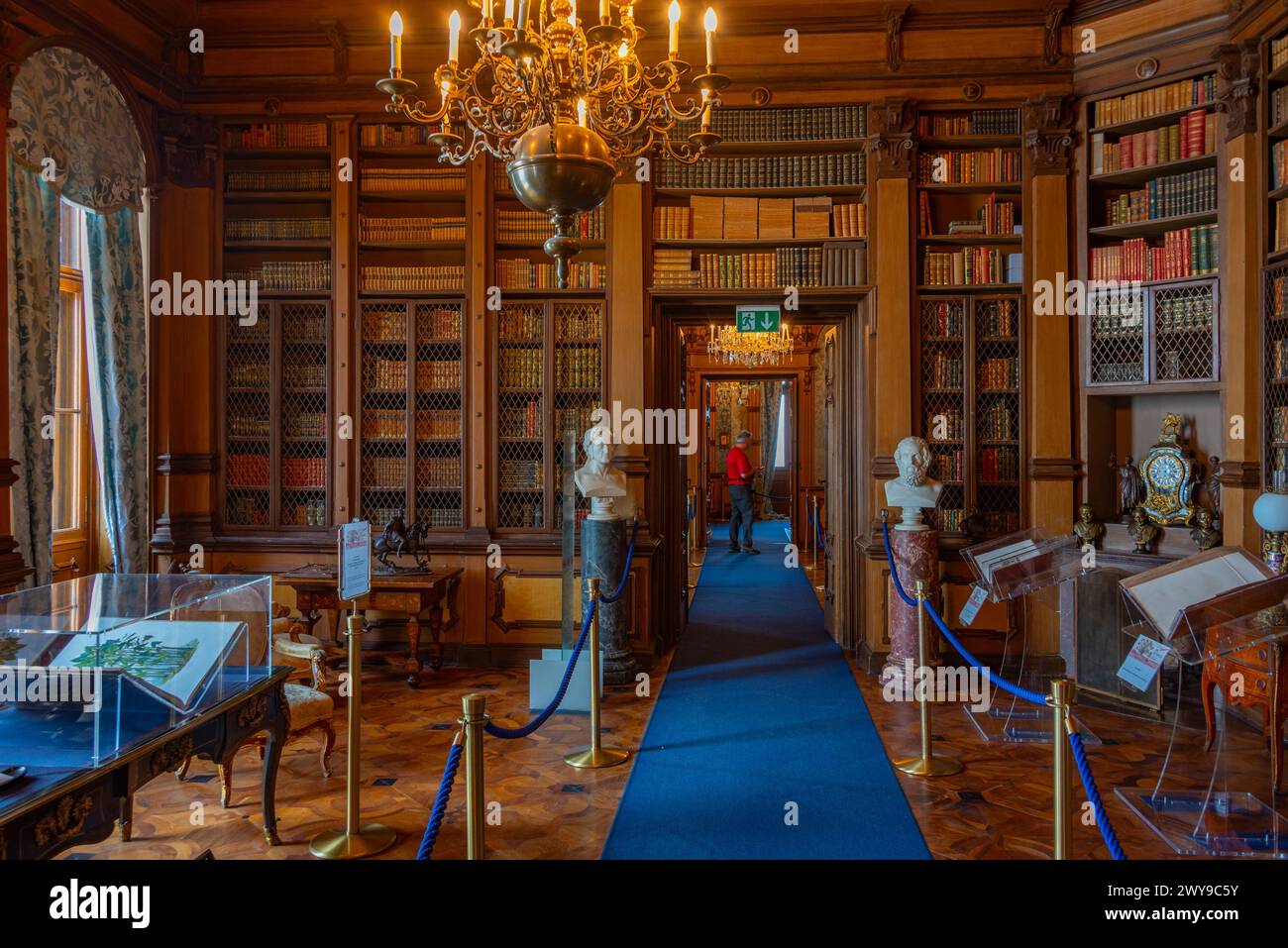 Trieste, Italy, 22 June 2023: Interior of the Castello di Miramare in Italian town Trieste Stock Photo