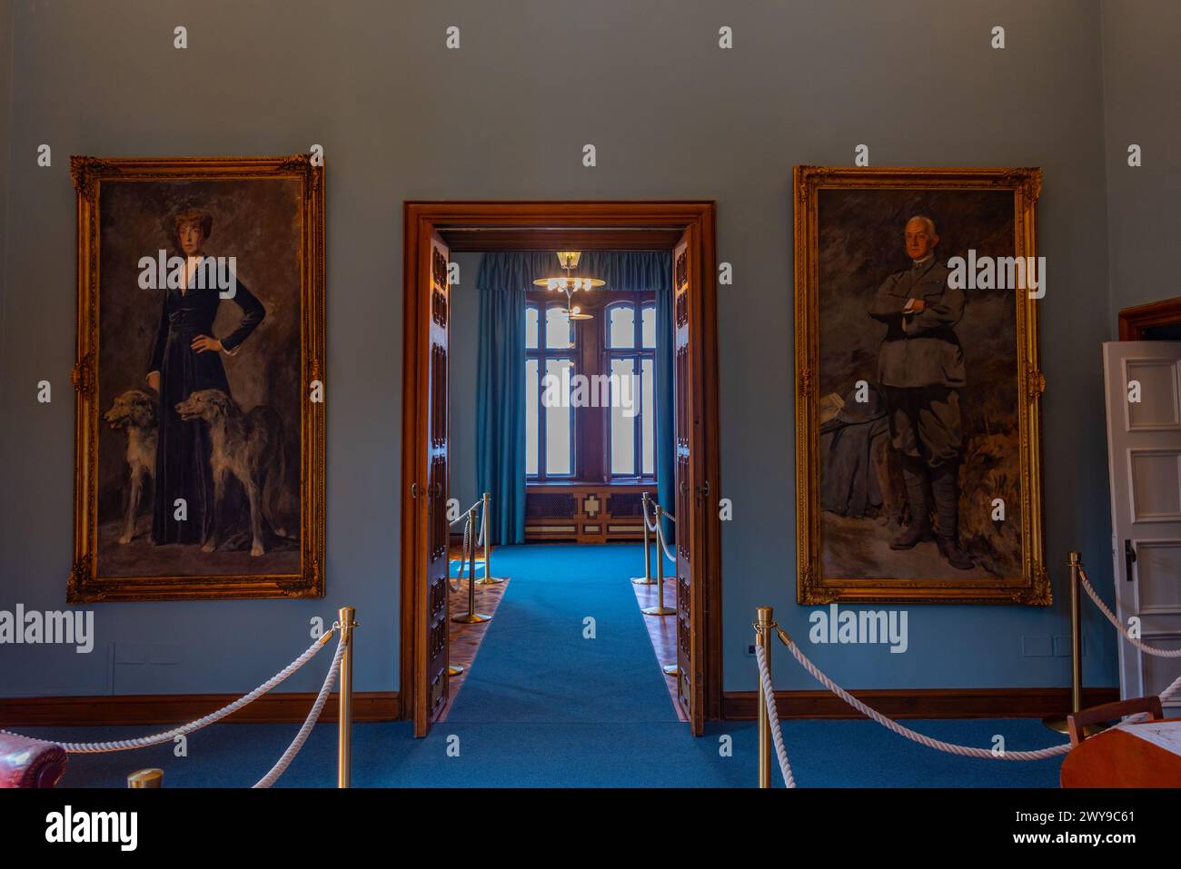 Trieste, Italy, 22 June 2023: Interior of the Castello di Miramare in Italian town Trieste Stock Photo