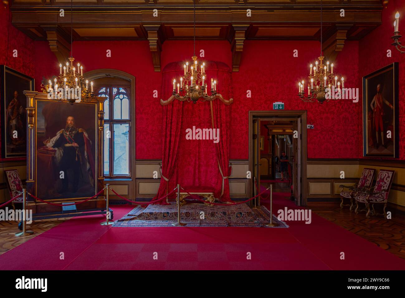 Trieste, Italy, 22 June 2023: Interior of the Castello di Miramare in Italian town Trieste Stock Photo