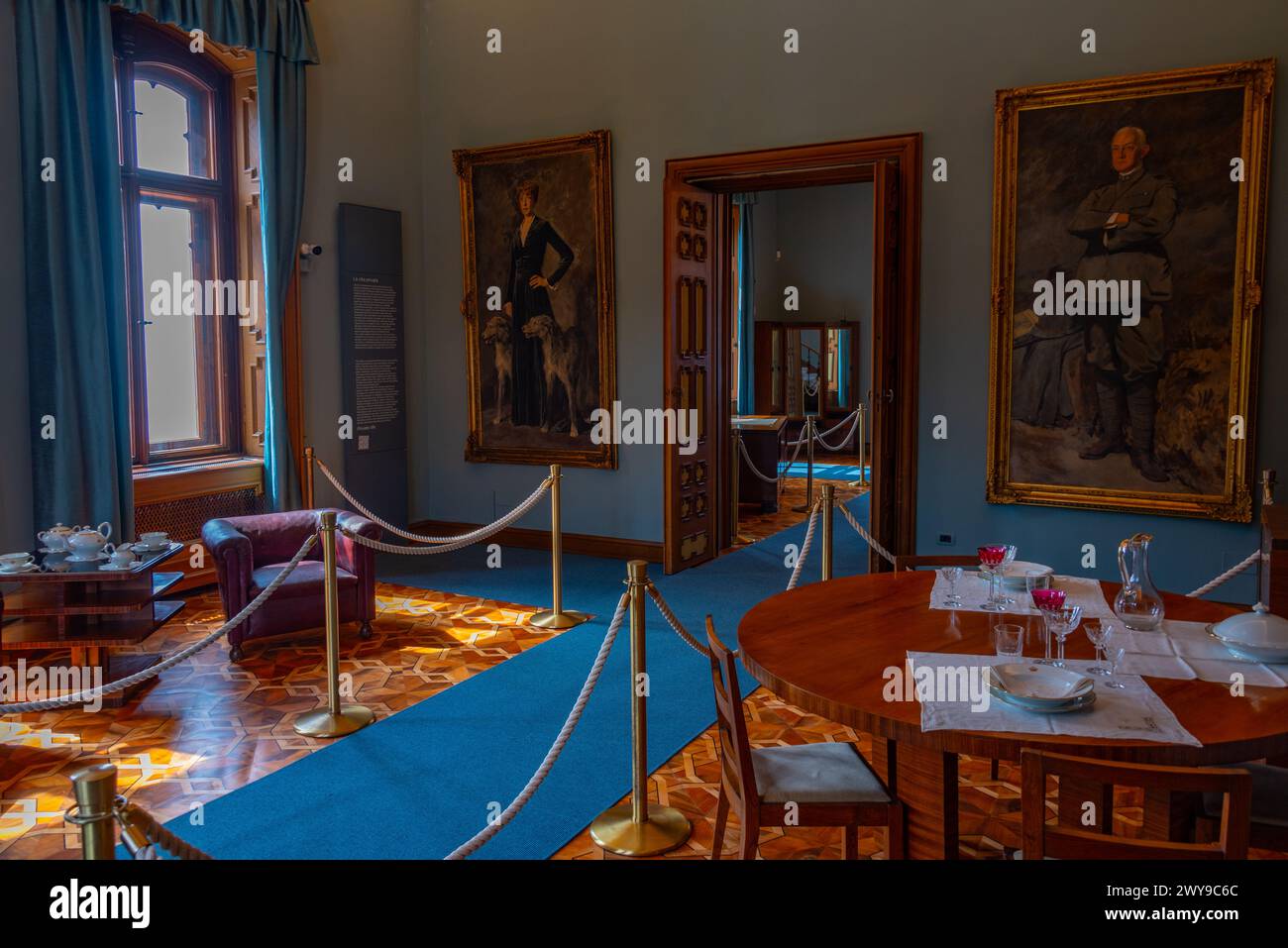 Trieste, Italy, 22 June 2023: Interior of the Castello di Miramare in Italian town Trieste Stock Photo