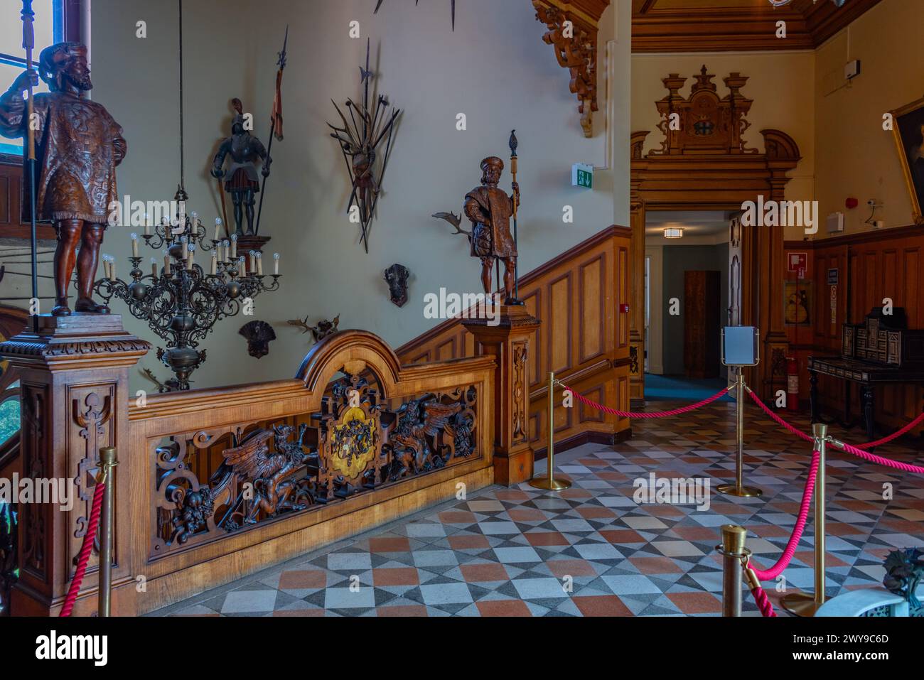 Trieste, Italy, 22 June 2023: Interior of the Castello di Miramare in Italian town Trieste Stock Photo