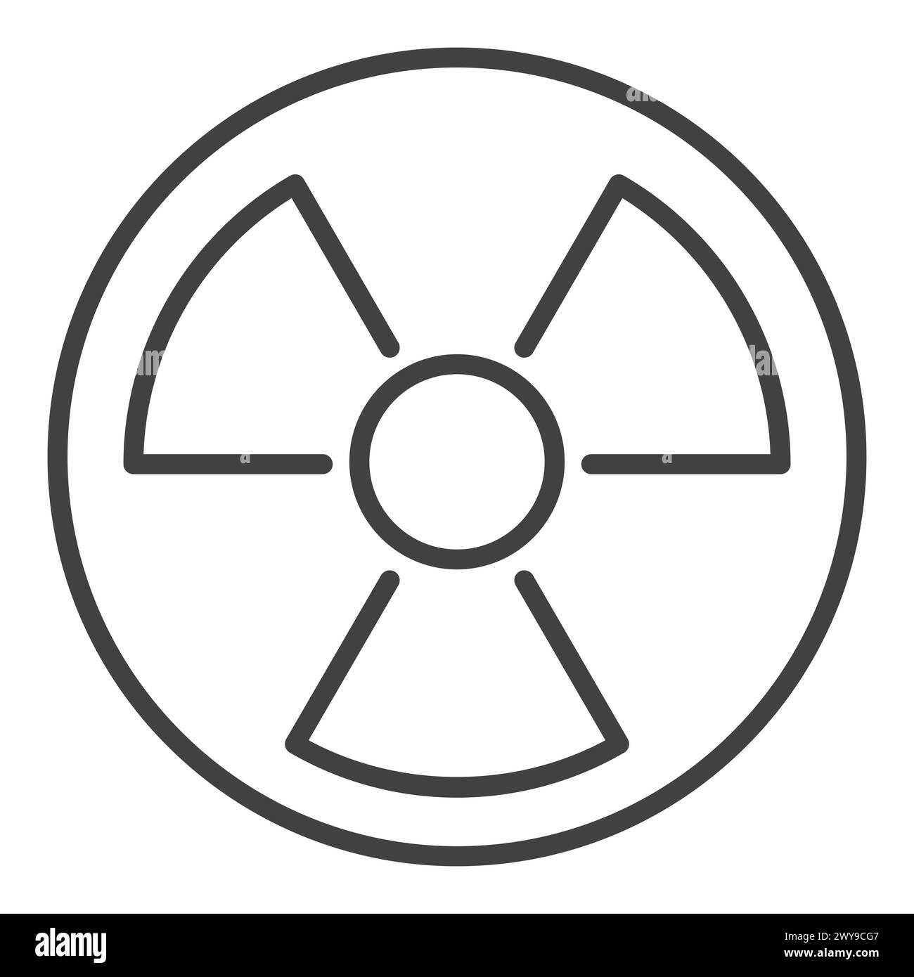 Radiation Protection vector Radioactive Hazard concept icon or sign in thin line style Stock Vector