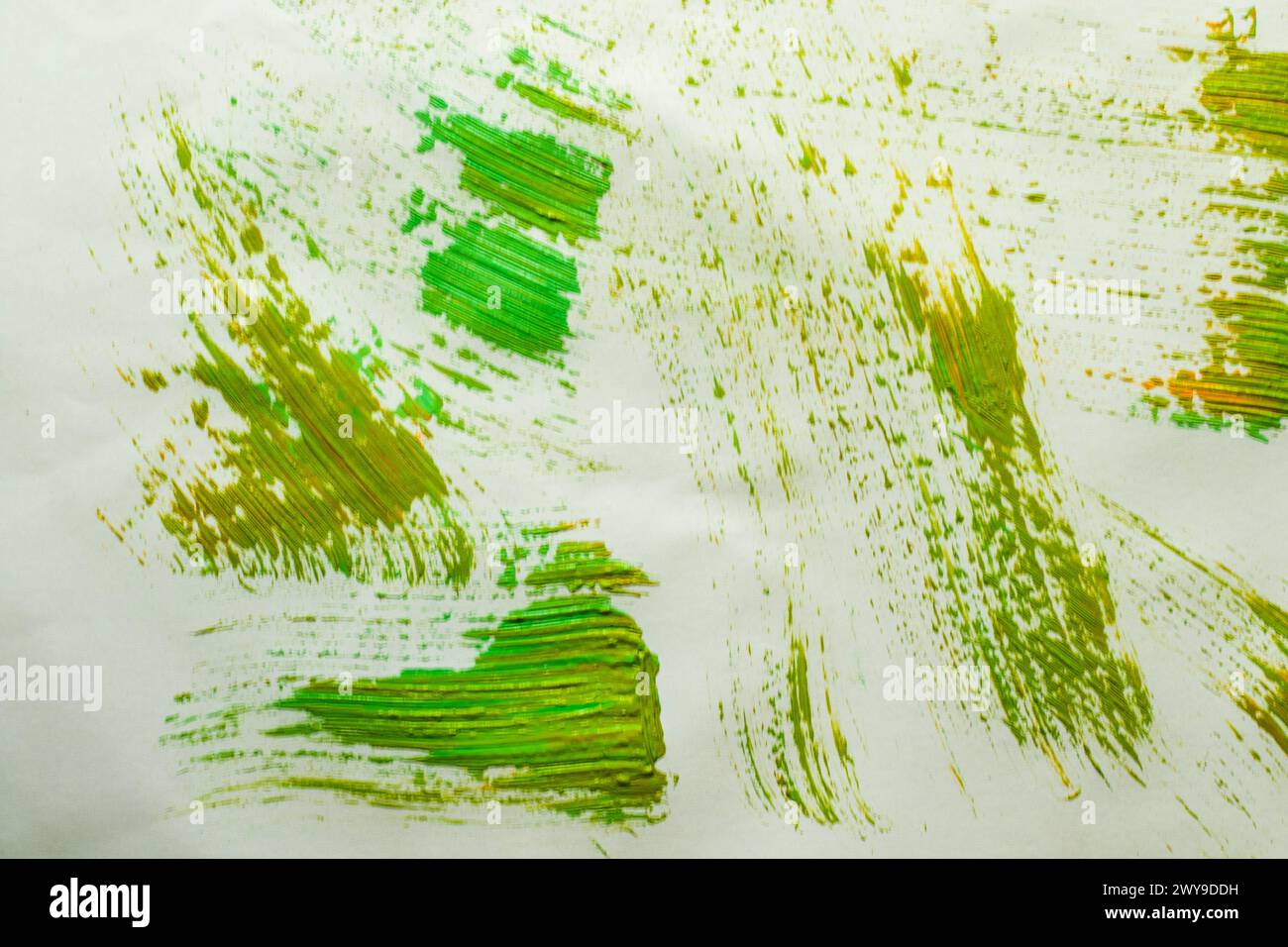 A Vibrant painting of green and yellow background Stock Photo
