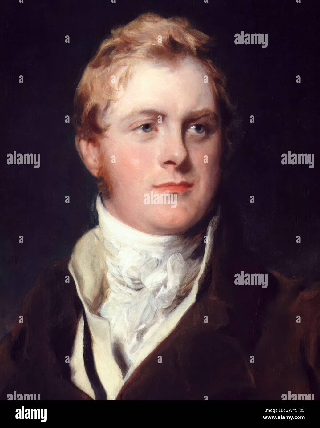 Frederick John Robinson, 1st Viscount Goderich (1782-1859), Tory politician and Prime Minister of the United Kingdom 1827-1828, portrait painting in oil on canvas by Sir Thomas Lawrence, circa 1824 Stock Photo