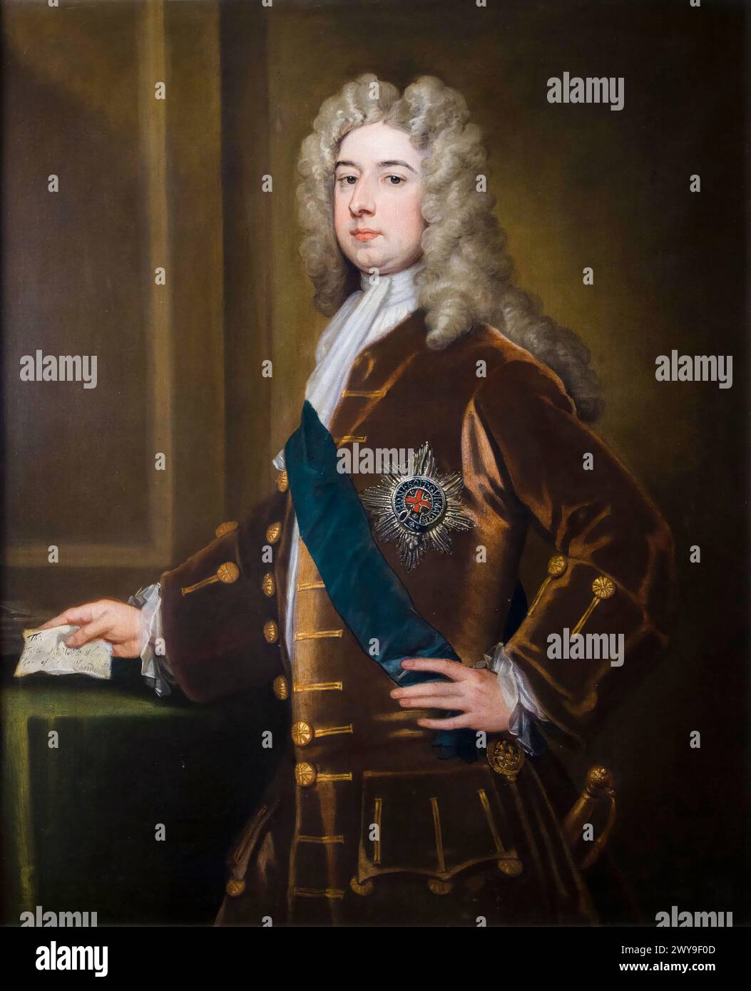 Spencer Compton, 1st Earl of Wilmington (1673-1743), Whig politician and Prime Minister of Great Britain 1742-1743, portrait painting in oil on canvas by Sir Godfrey Kneller (attributed), circa 1715 Stock Photo