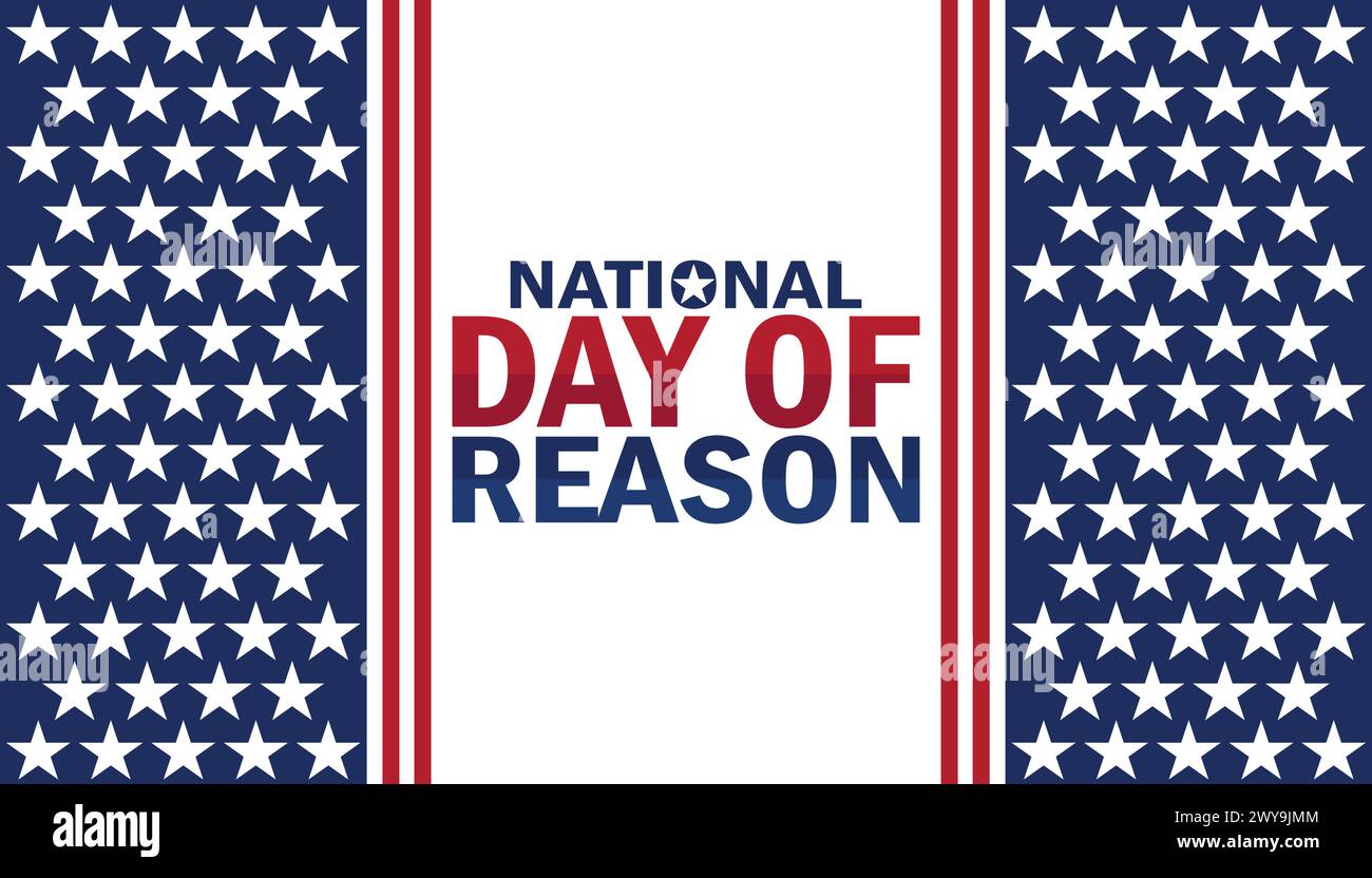 National Day Of Reason. Holiday concept. Template for background, banner, card, poster with text inscription Stock Vector