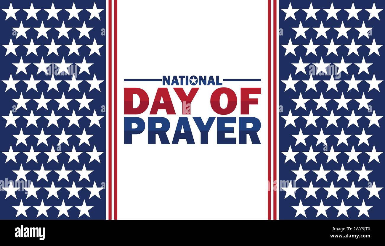 National Day of Prayer. Suitable for greeting card, poster and banner