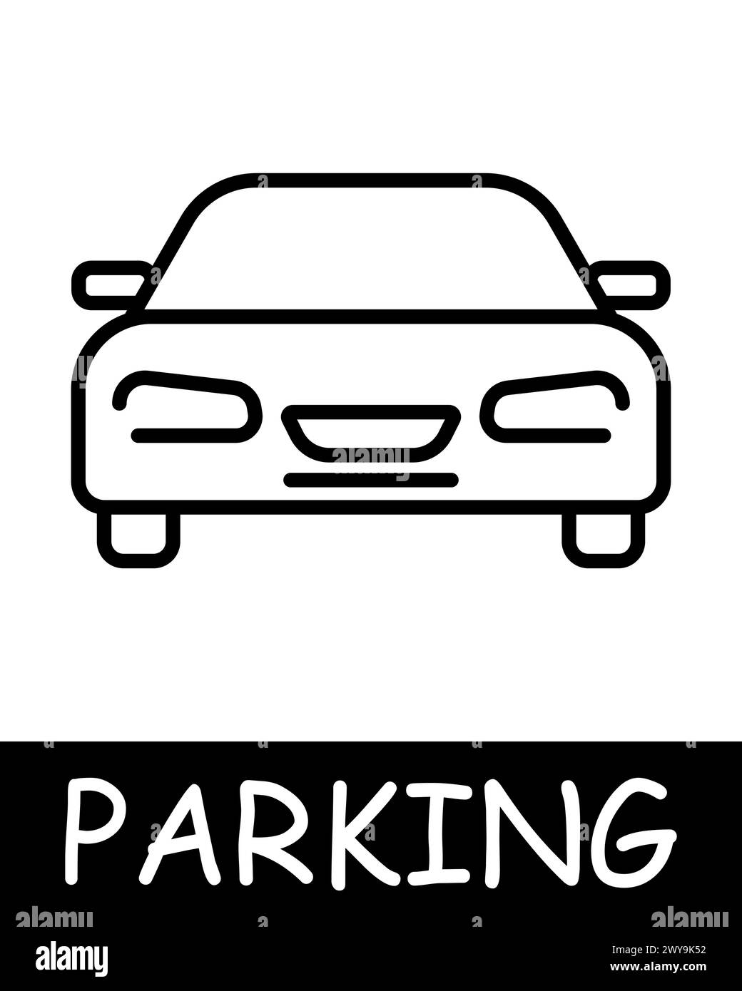 Parking, car icon. Vehicle management, convenient transport solutions ...