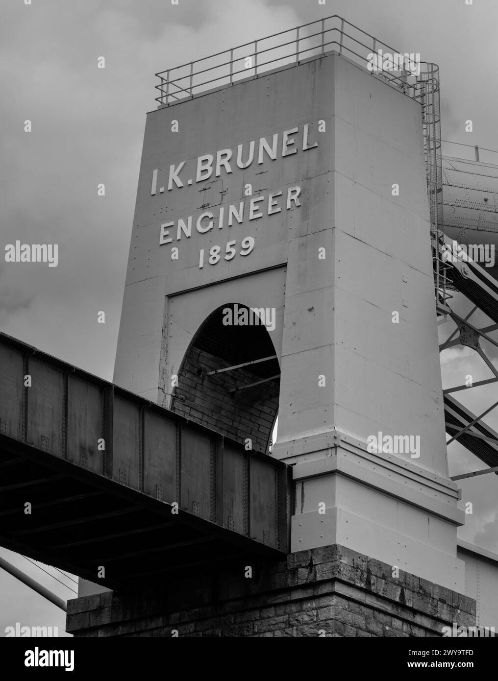 Brunel's Royal Albert Bridge, Saltash, Cornwall, England, UK Stock Photo