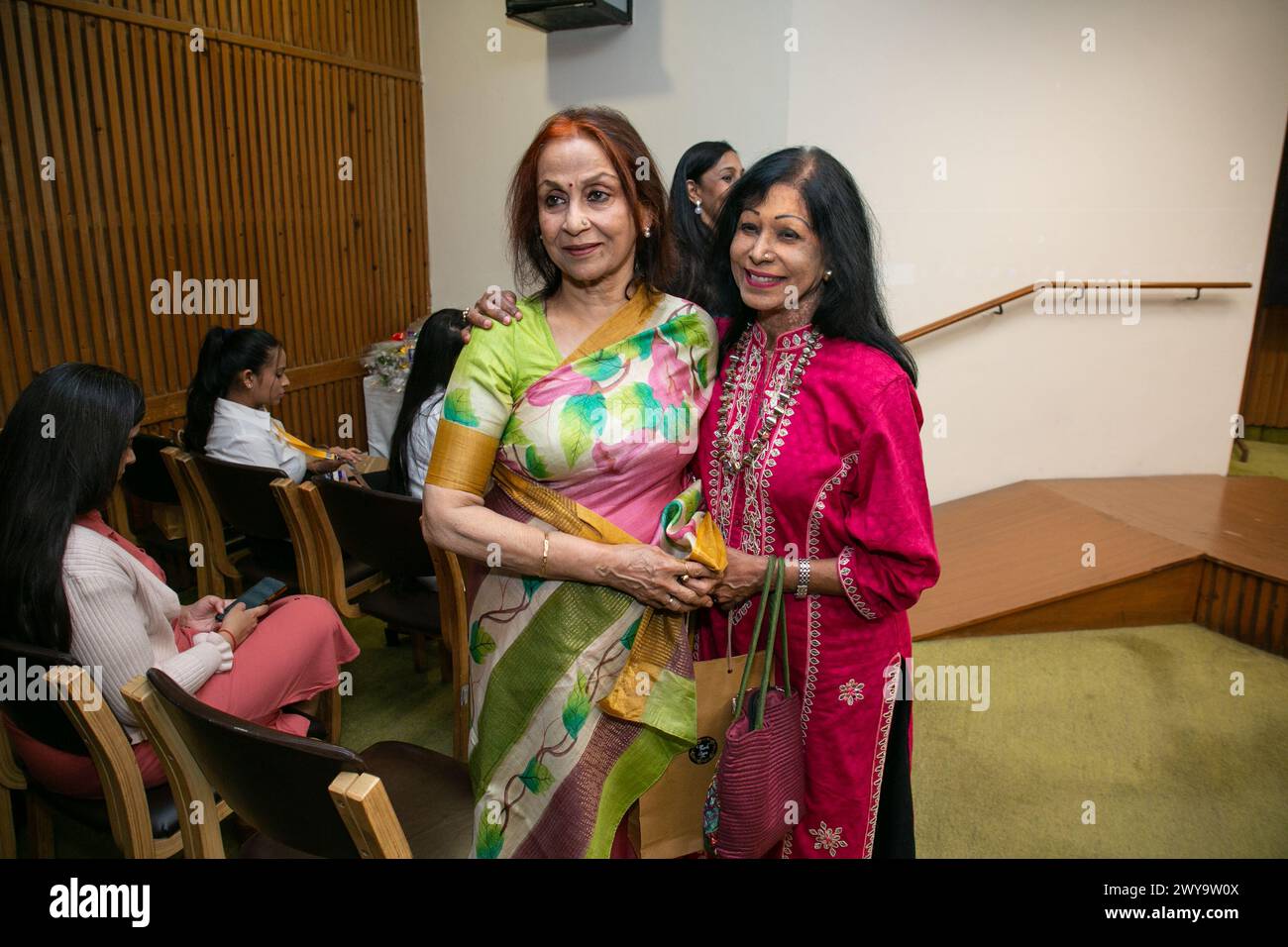 NEW DELHI, INDIA - MARCH 16: Jayshree Arora with Shovana Narayan, Indian  Kathak dancer during a launch of a book - “Rx for Resilience” written by  Dr. Saroj Dubey, a Gastroenterologist, tedx