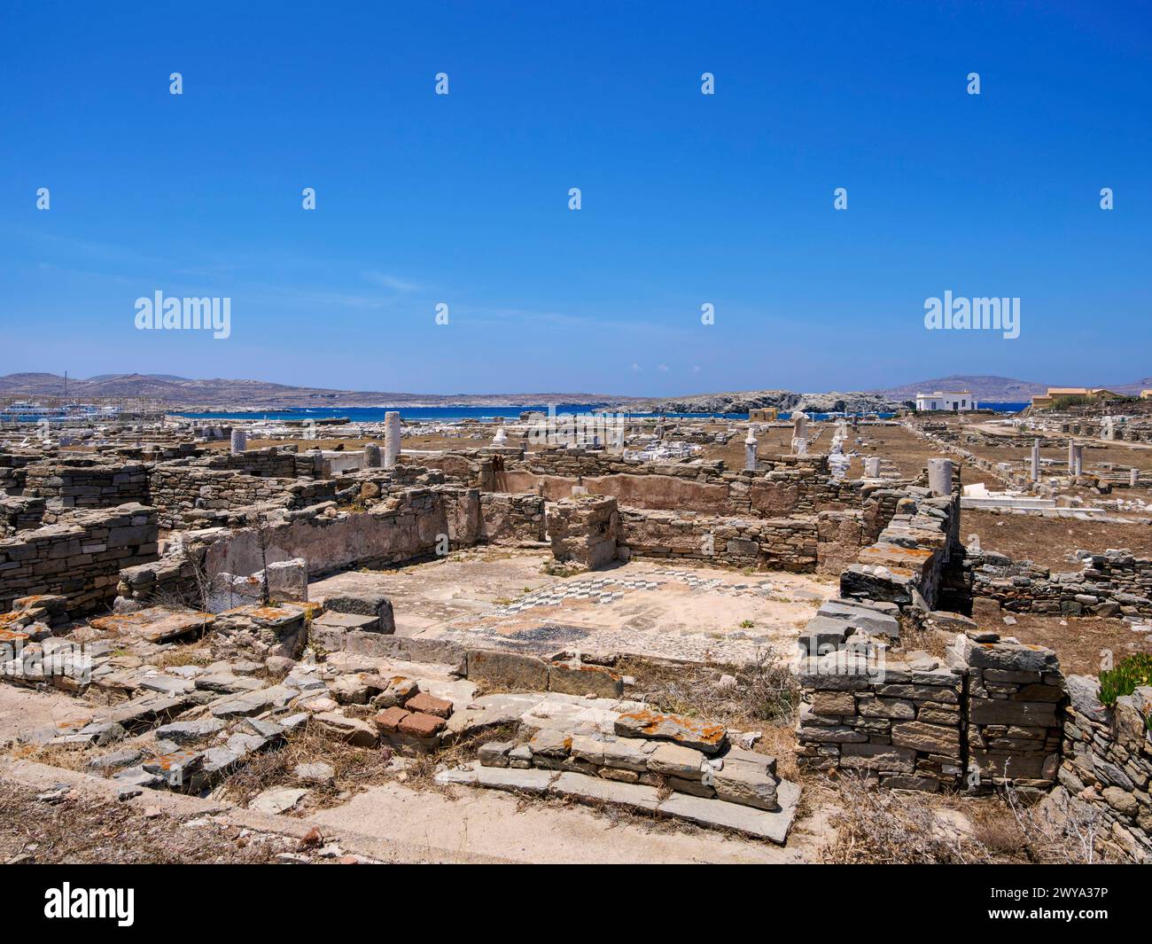 Delos Archaeological Site, UNESCO World Heritage Site, Delos Island, Cyclades, Greek Islands, Greece, Europe Copyright: KarolxKozlowski 1245-3462 Stock Photo