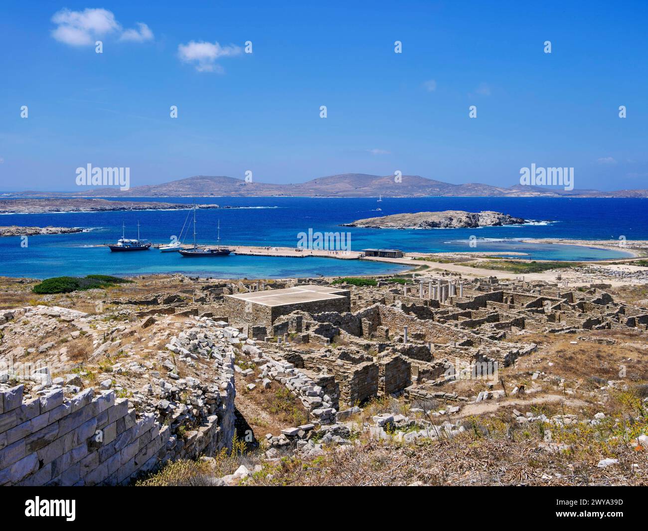 Delos Archaeological Site, UNESCO World Heritage Site, Delos Island, Cyclades, Greek Islands, Greece, Europe Copyright: KarolxKozlowski 1245-3463 Stock Photo