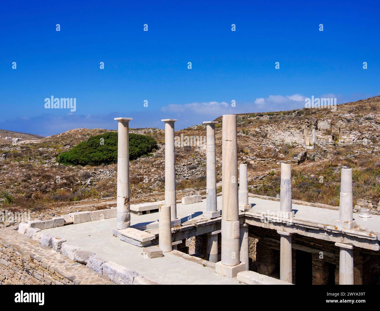 House of Hermes, Delos Archaeological Site, UNESCO World Heritage Site, Delos Island, Cyclades, Greek Islands, Greece, Europe Copyright: KarolxKozlows Stock Photo