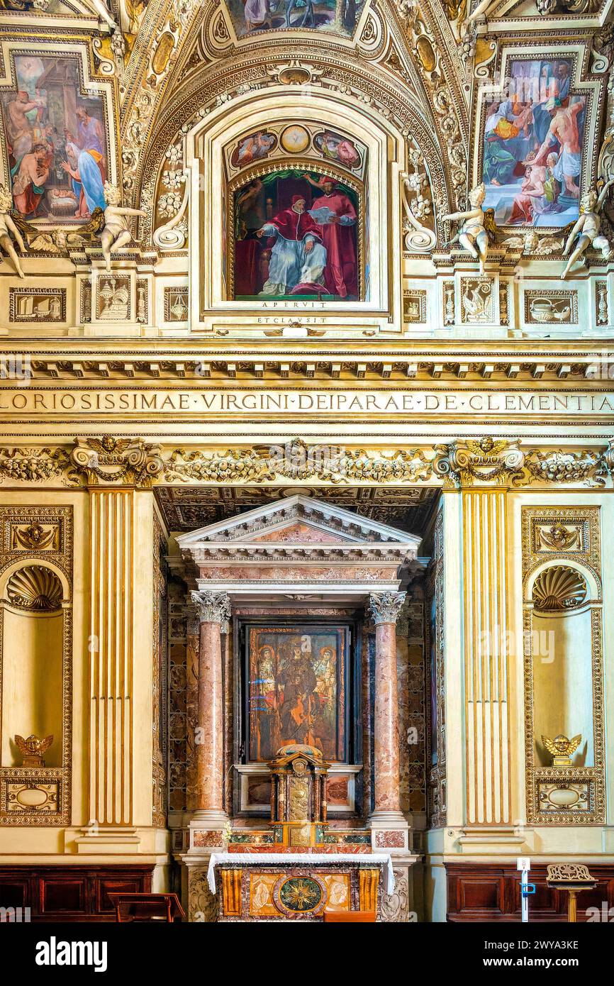Cappella Altemps in the Church of Santa Maria in Trastevere, Rome, Italy Stock Photo