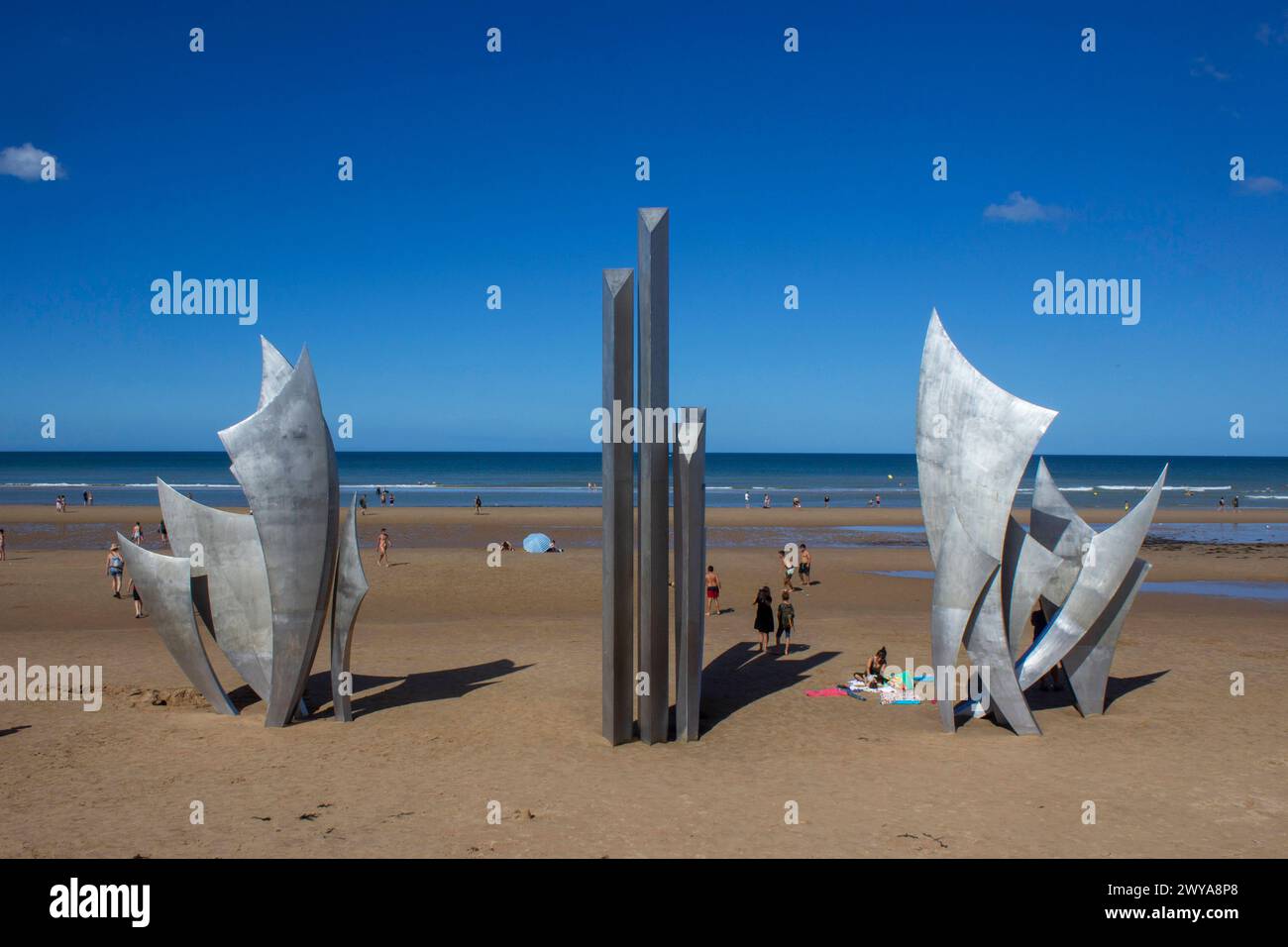Omaha Beach, Saint-Laurent-sur-Mer, Calvados, Normandy, France, Europe Copyright: CamilloxBalossini 1360-513 Stock Photo