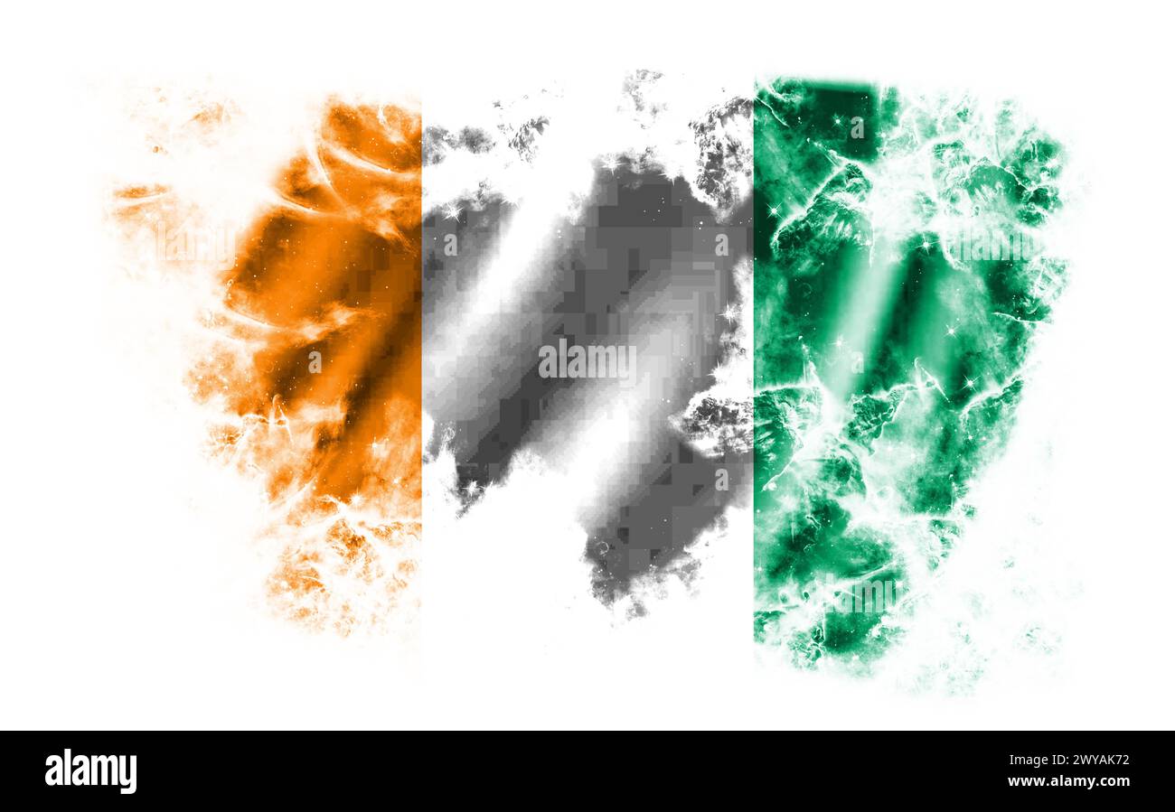 White background with torn flag of Ivory Coast Stock Photo - Alamy